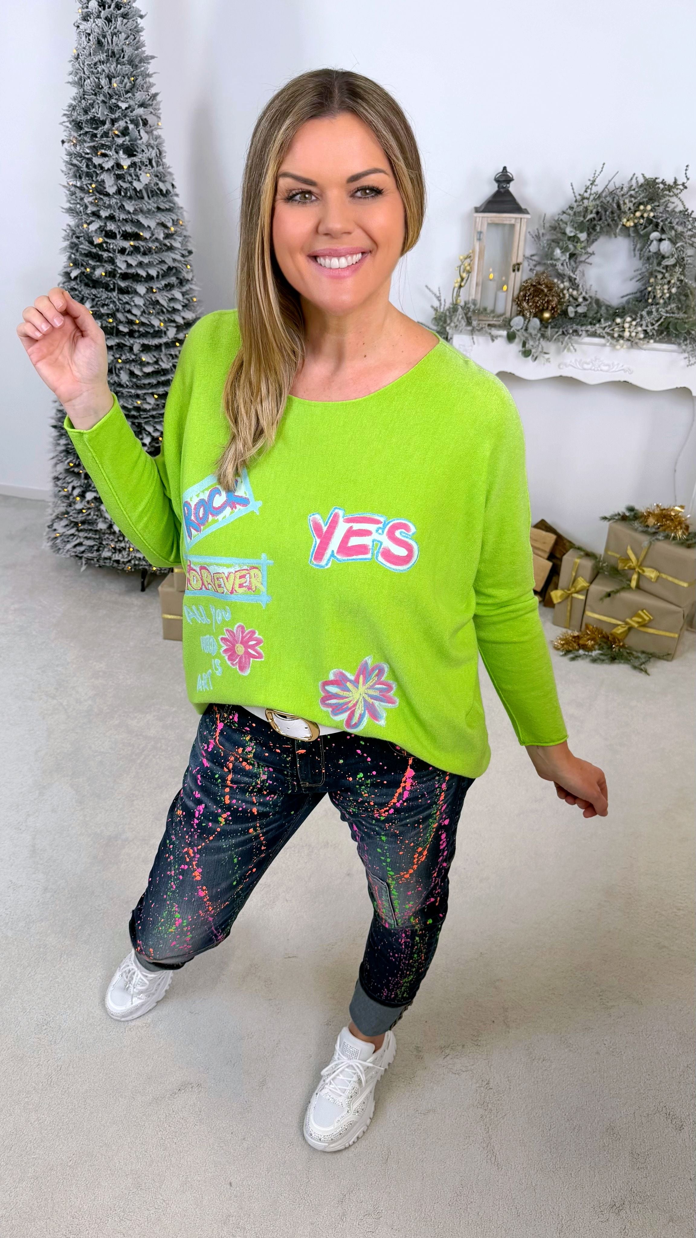 Pullover Comic Mood *Grün*