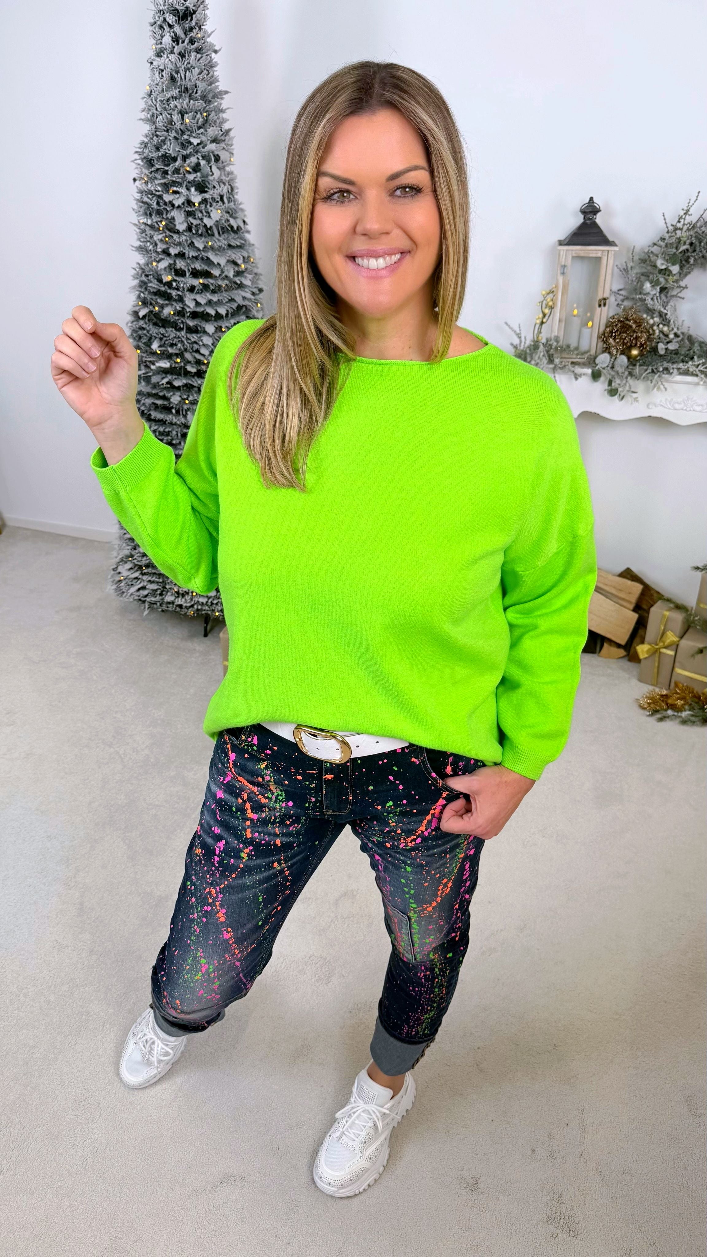 Pullover Bright Spirit *Neon Grün* KS-9635