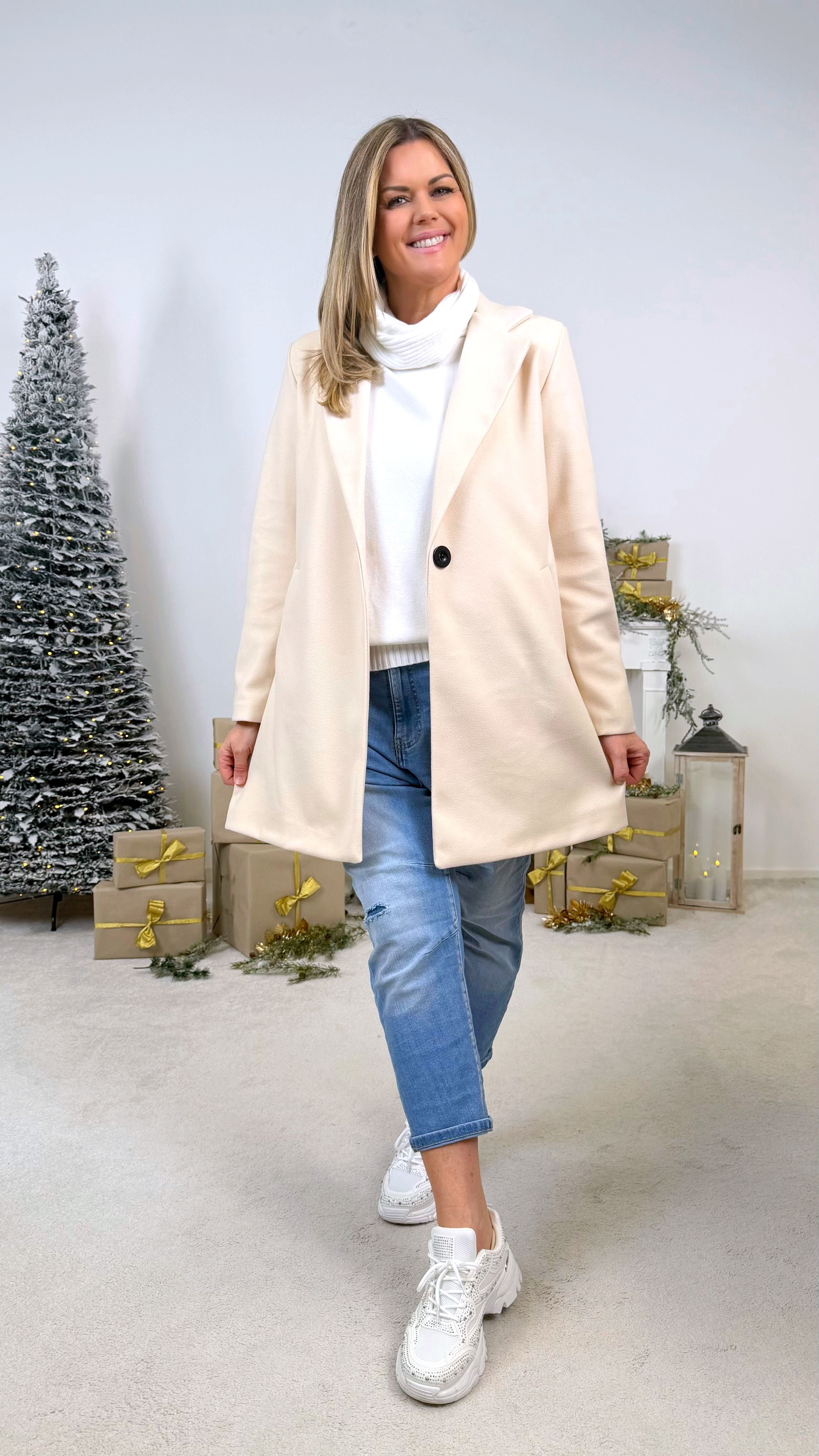 Long Blazer Daily Chic *Creme*