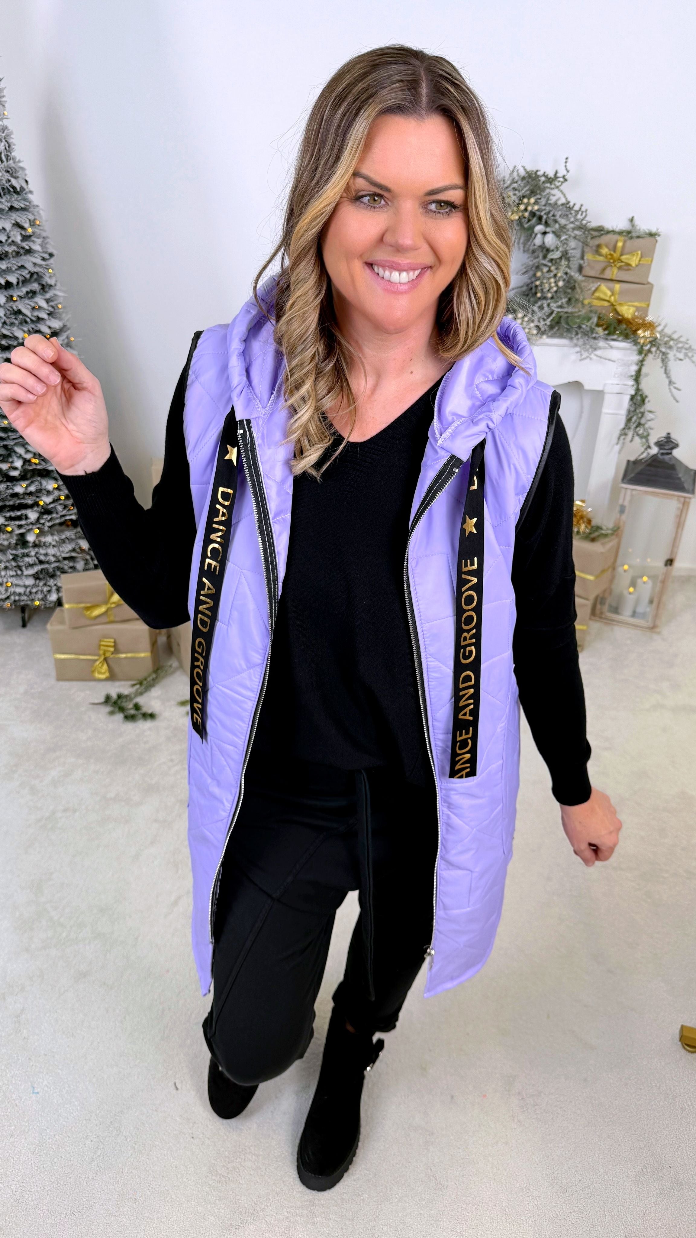 Dünne Steppweste Active Star *Lila*