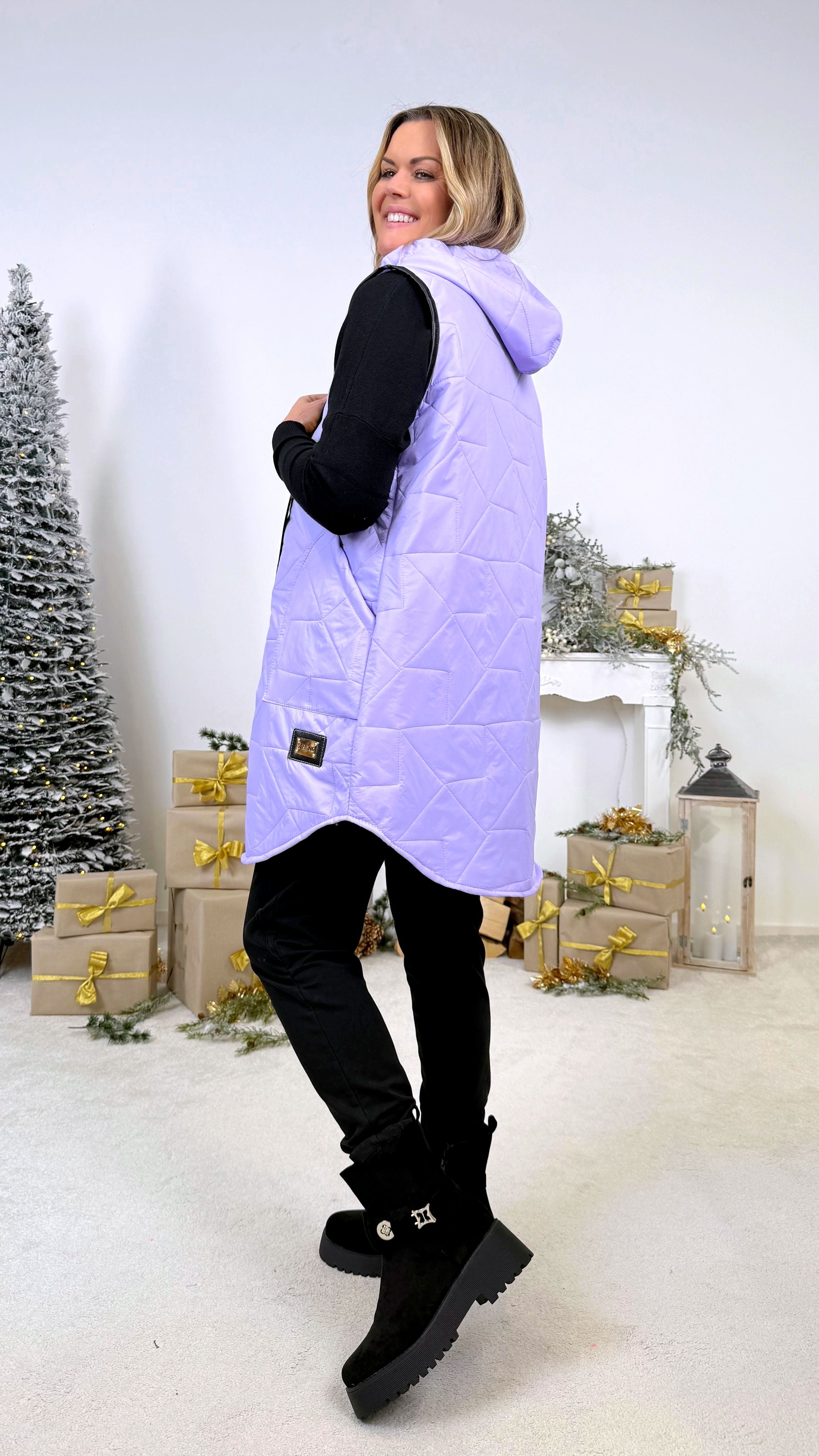 Dünne Steppweste Active Star *Lila*