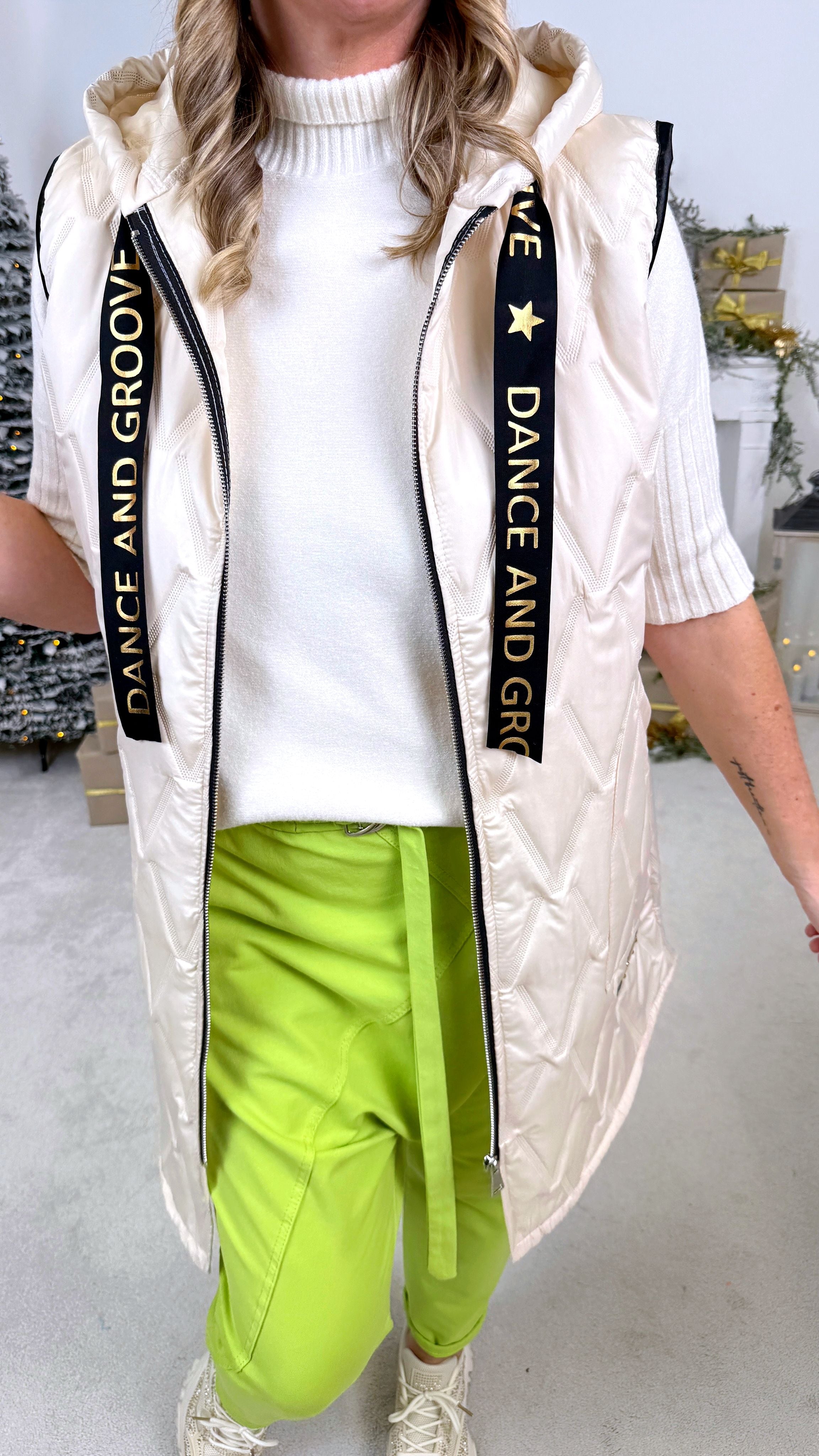 Dünne Steppweste Active Star *Creme/Beige*