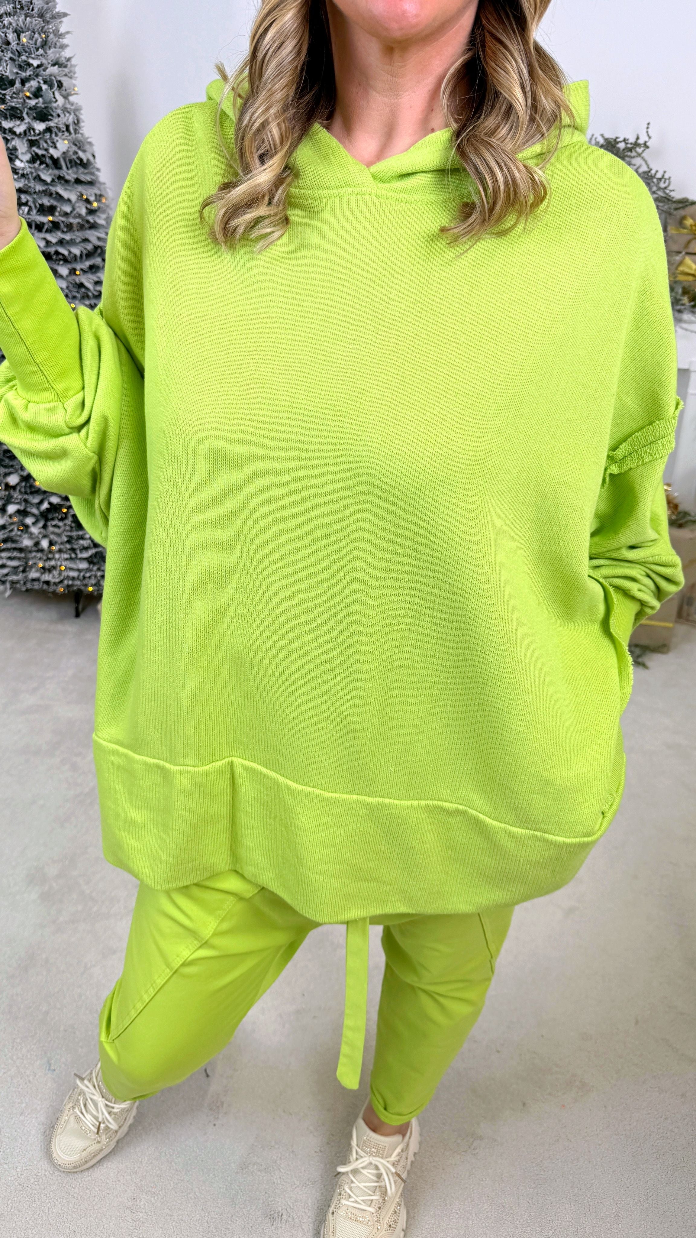 Hoodie Dreamy Velvet *Apfelgrün*