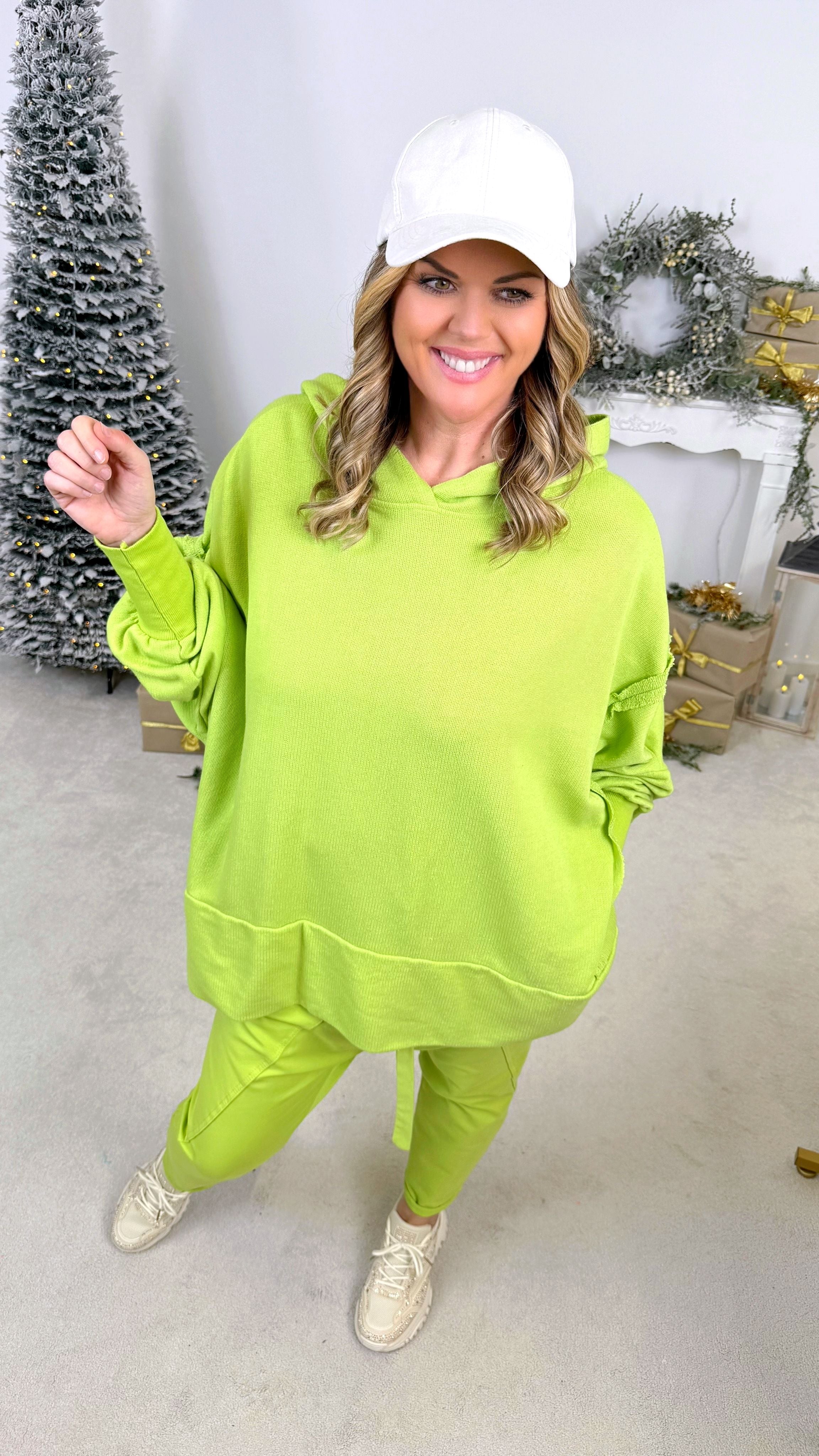 Hoodie Dreamy Velvet *Apfelgrün*