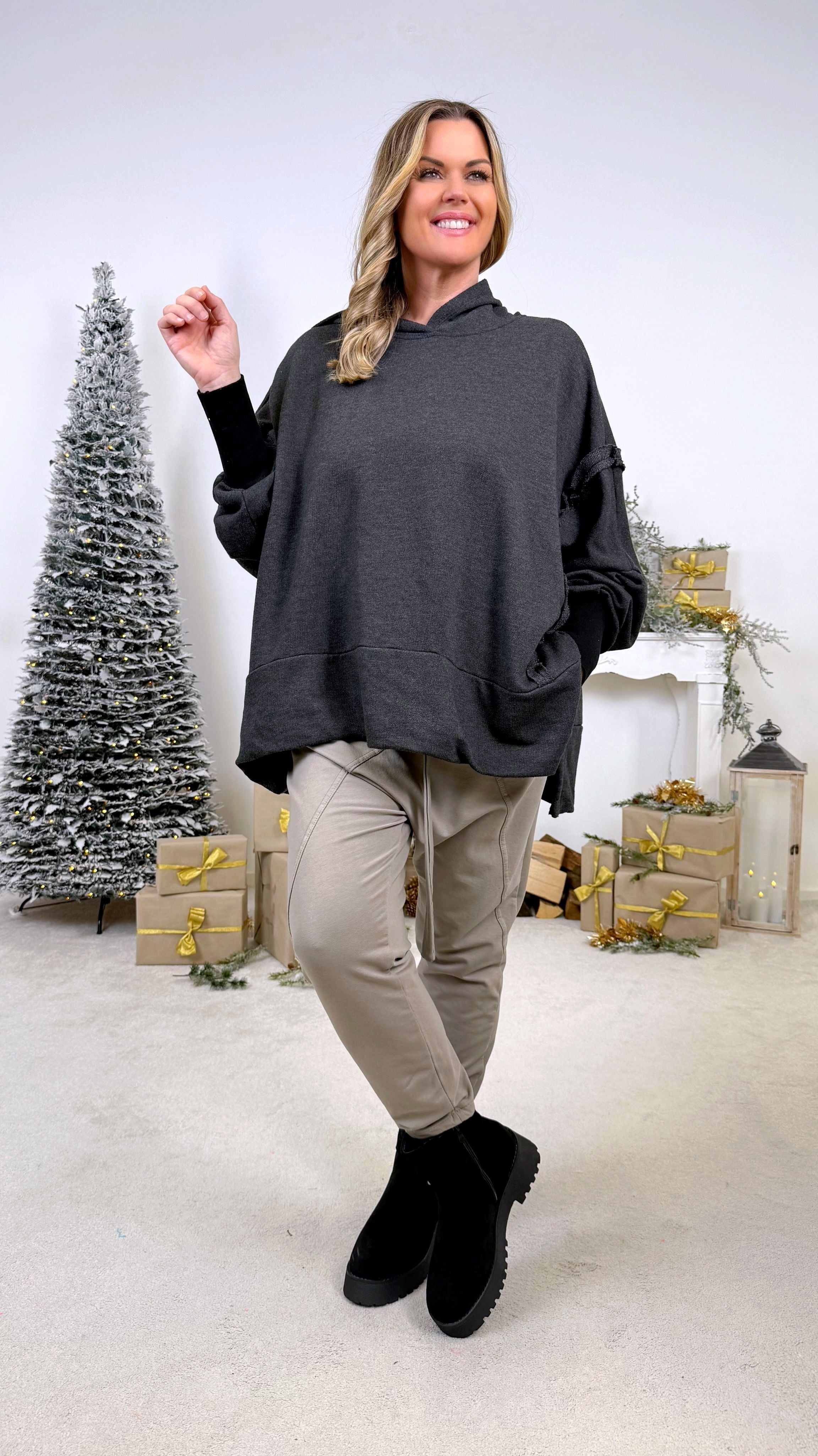 Hoodie Dreamy Velvet *Anthrazit*