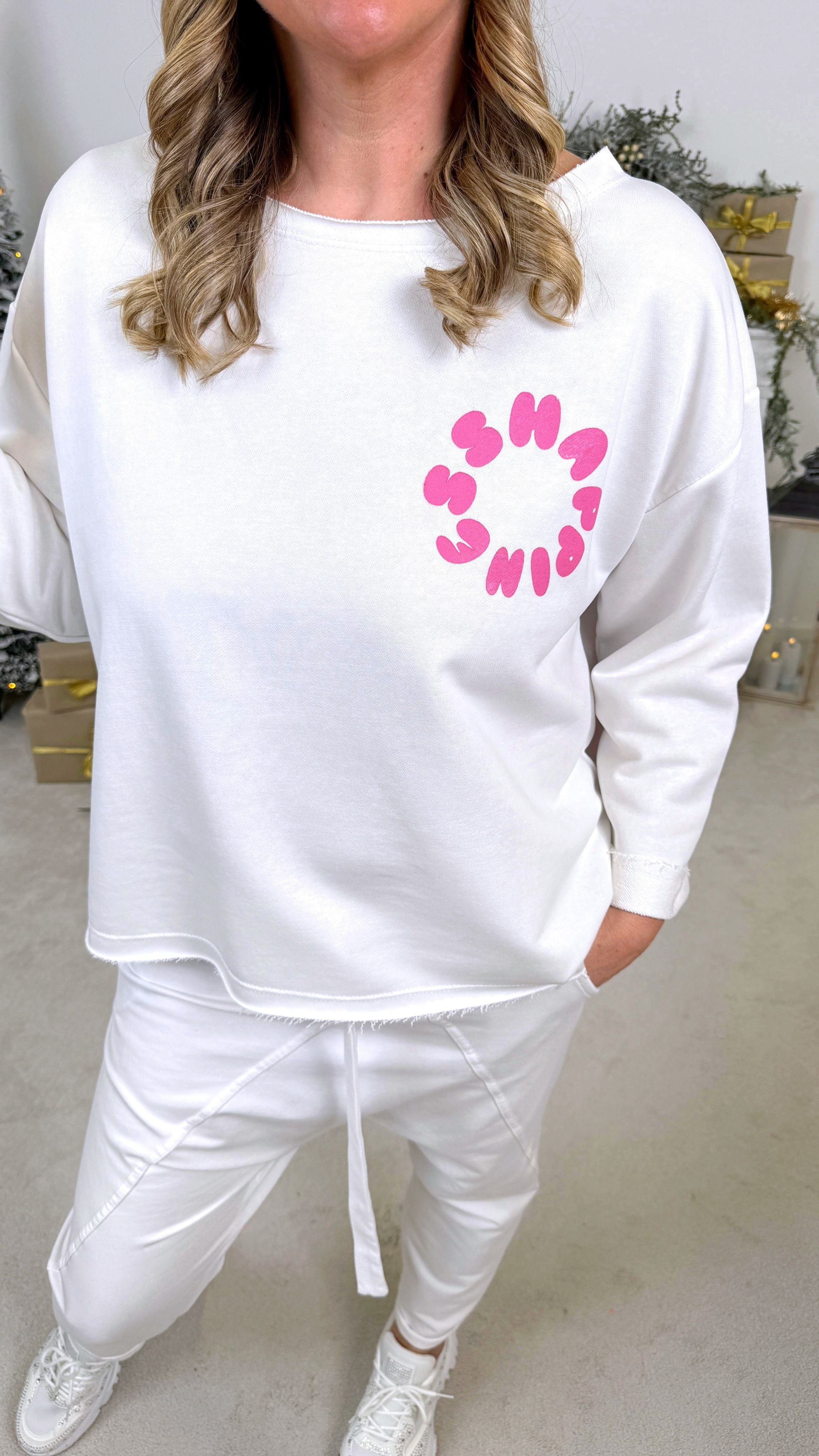 Pullover Happiness Circle *Weiß*