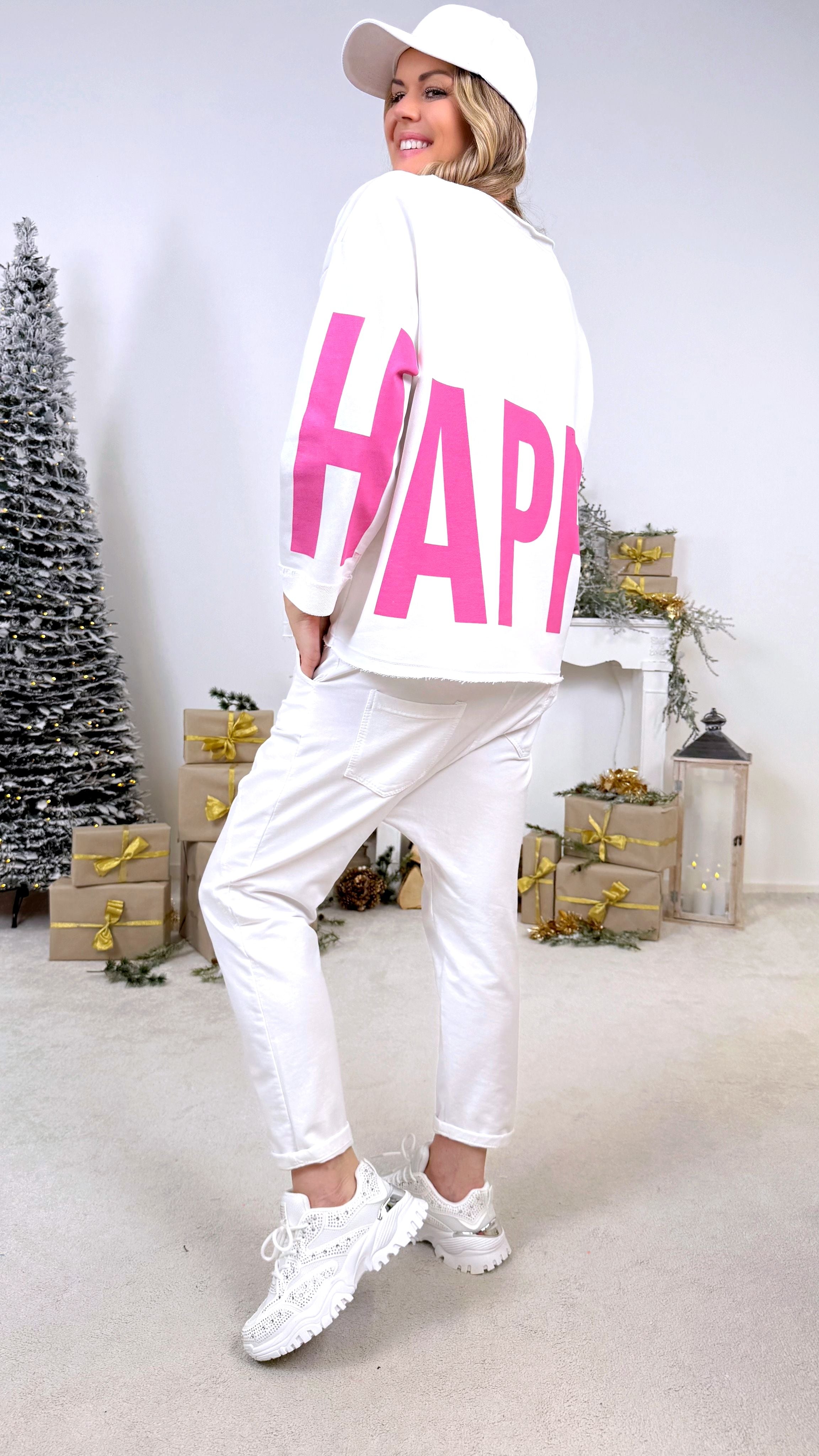 Pullover Happiness Circle *Weiß*