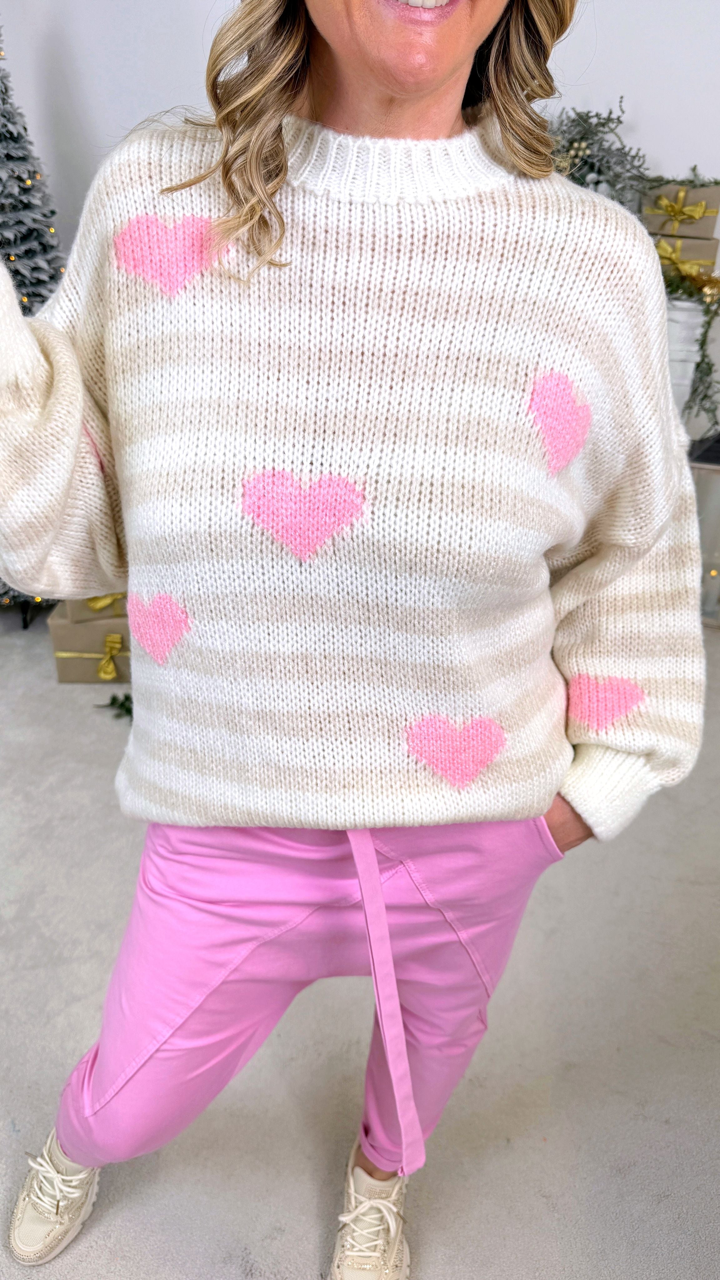 Pullover Candy Heart *Creme*