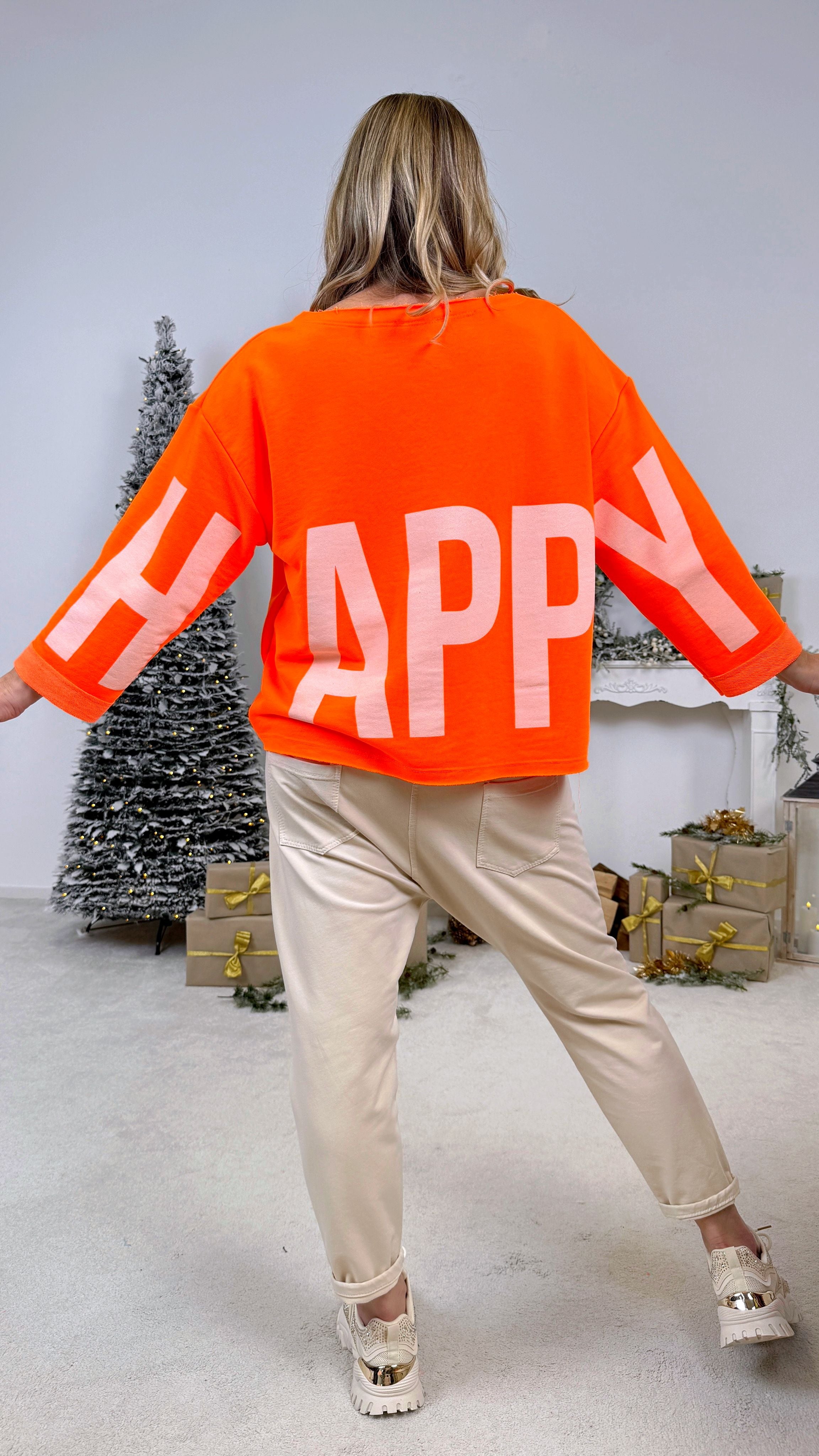 Pullover Happiness Circle *Neon Orange*