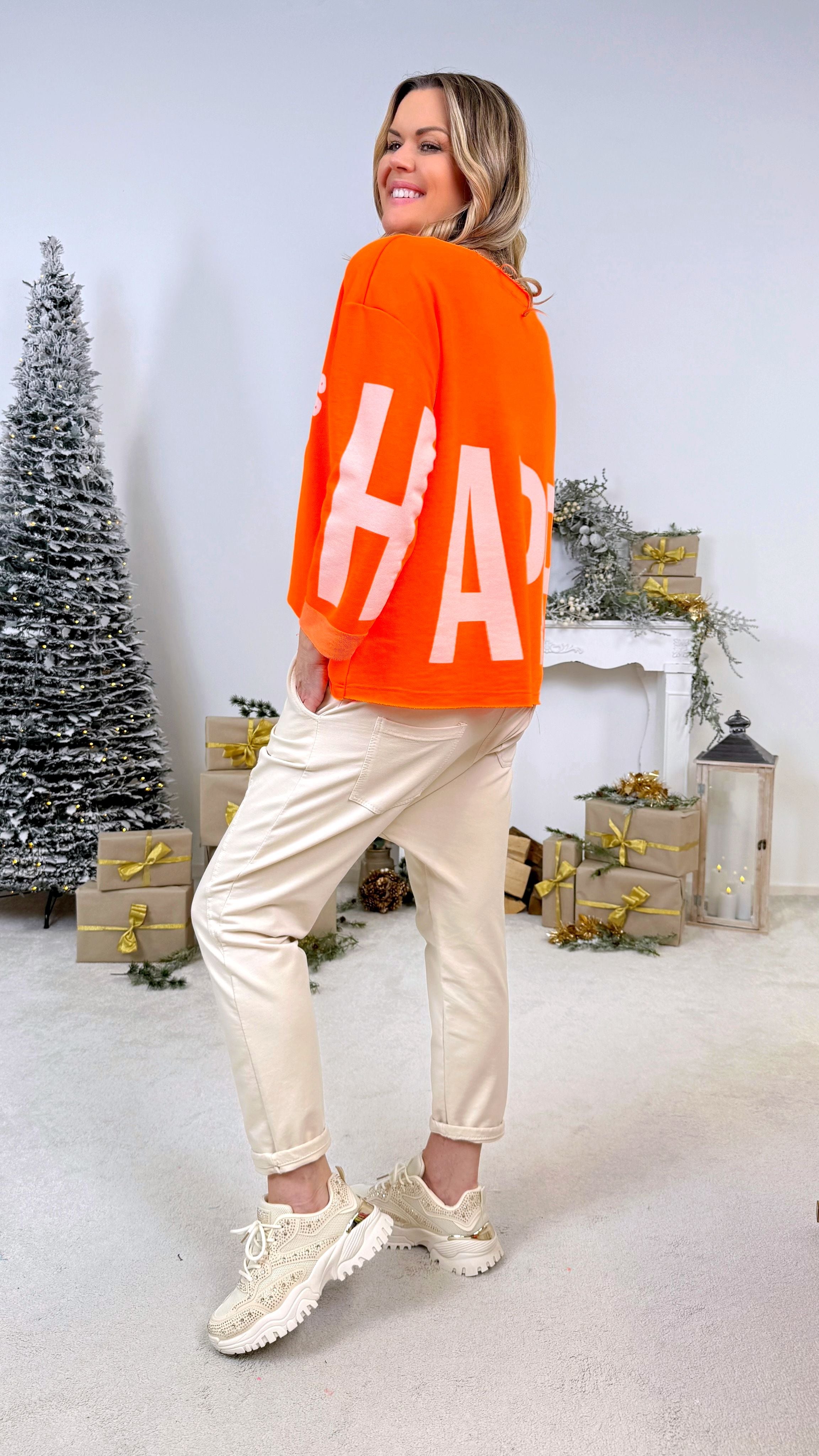 Pullover Happiness Circle *Neon Orange*