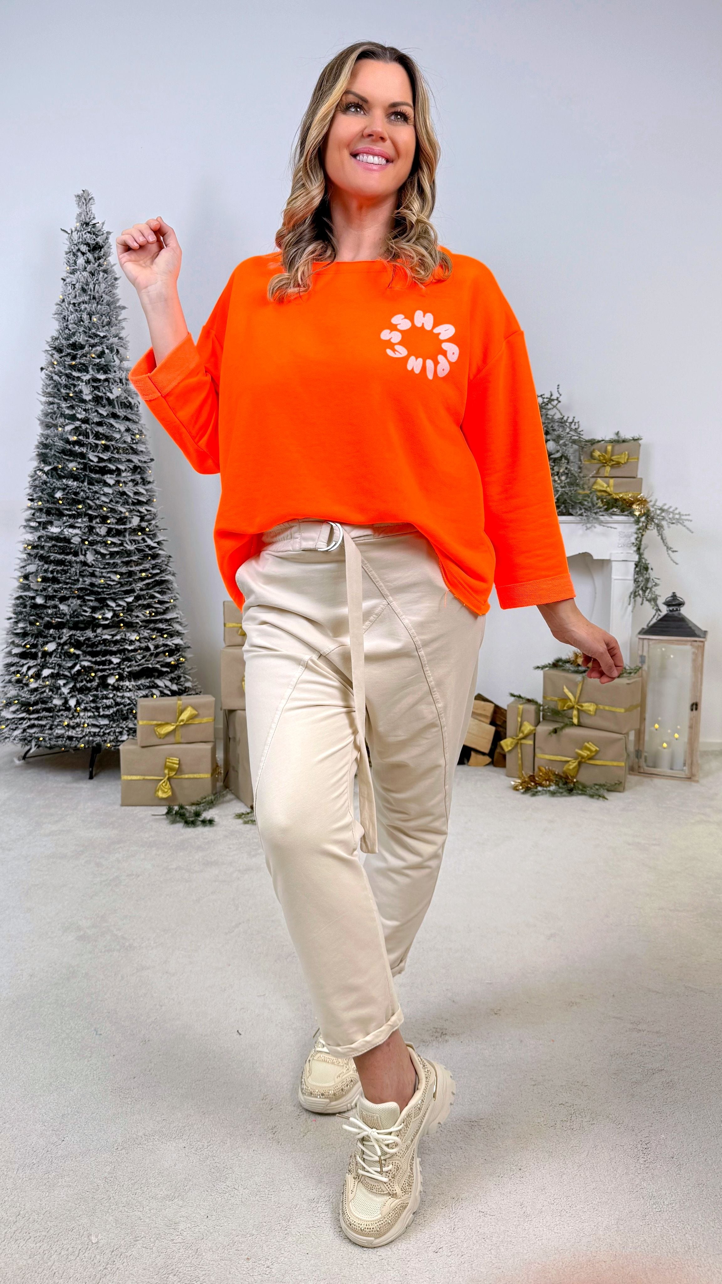 Pullover Happiness Circle *Neon Orange*