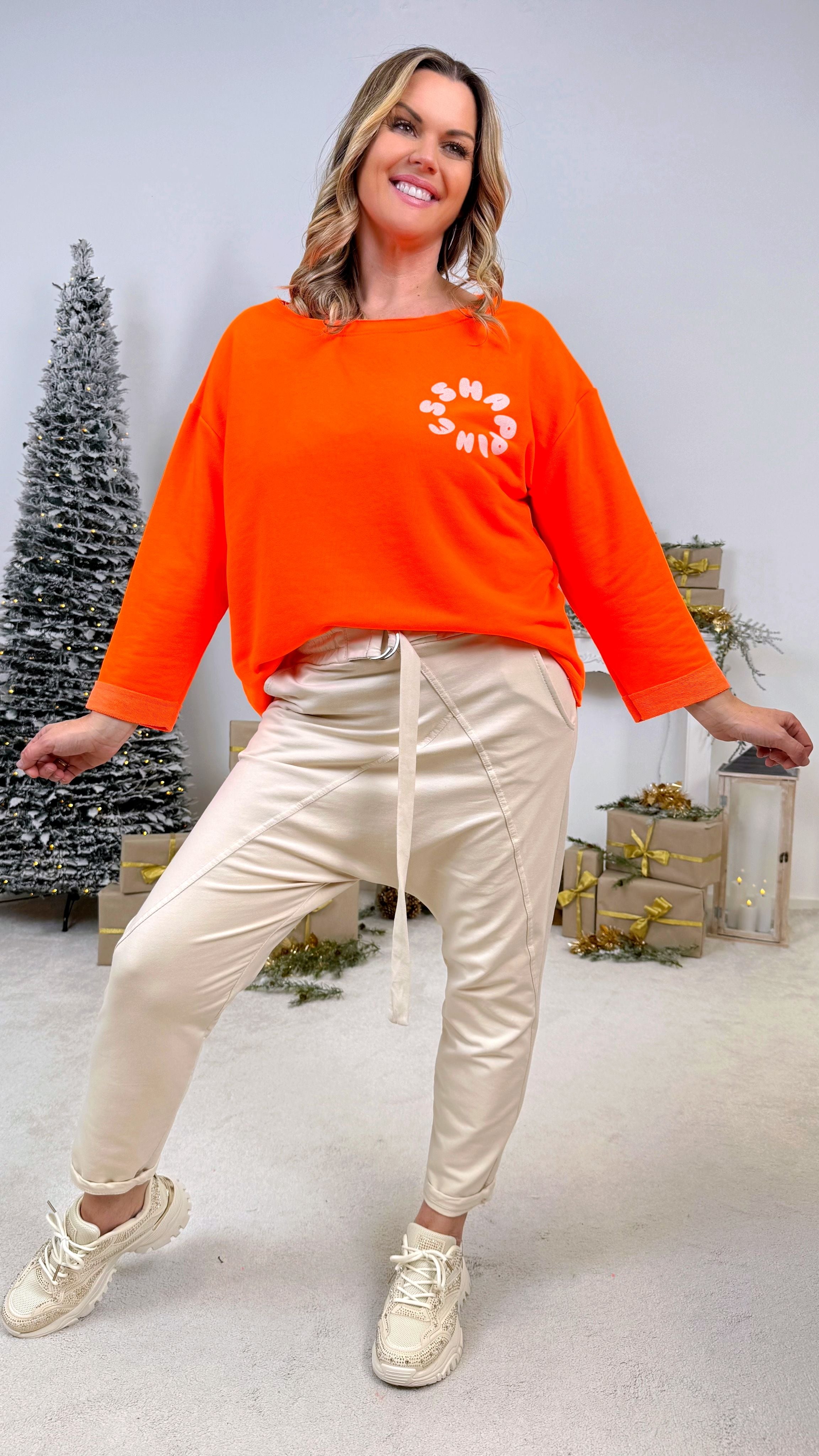 Pullover Happiness Circle *Neon Orange*