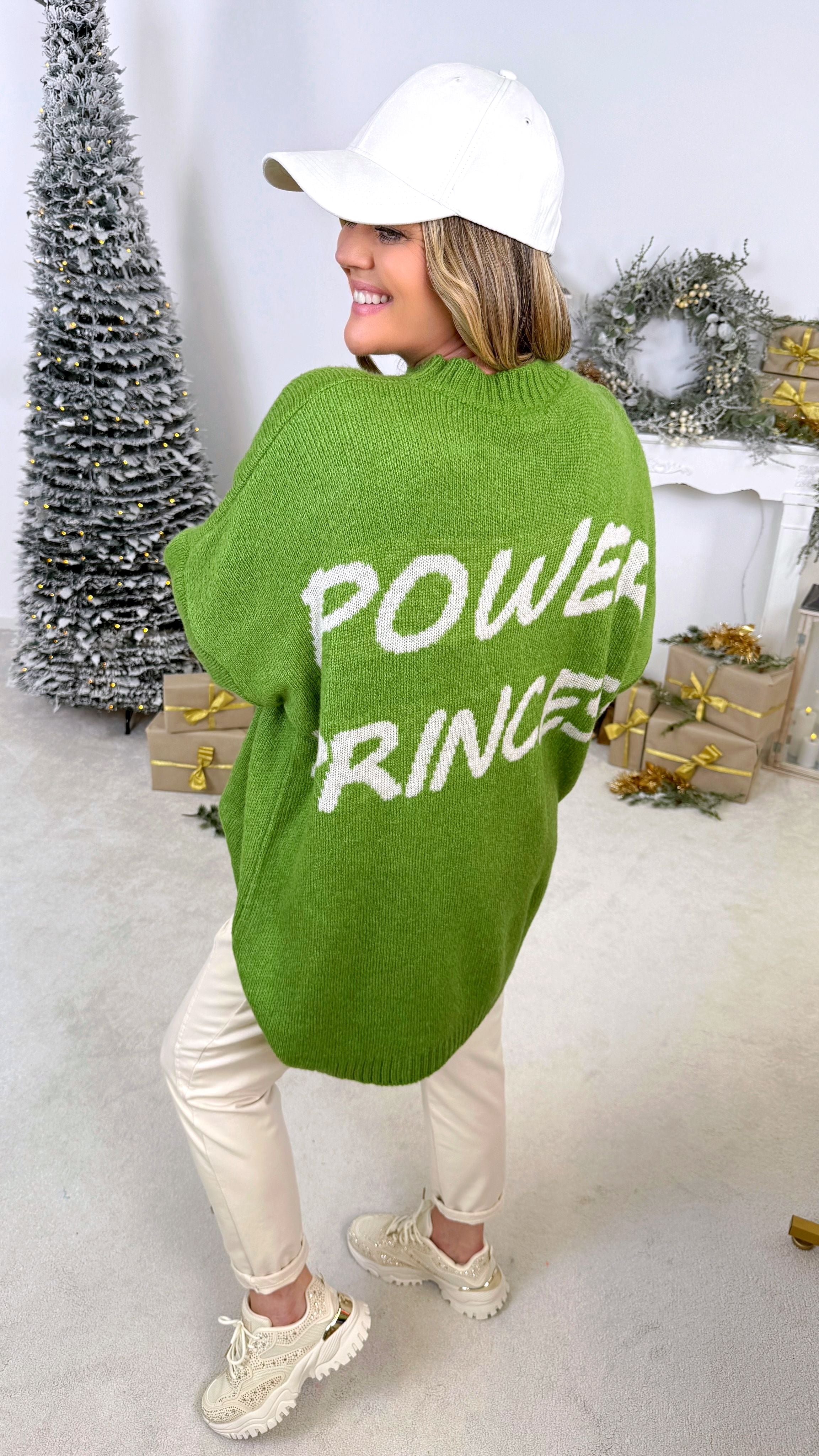 Strickpullover Power Princess *Grün*