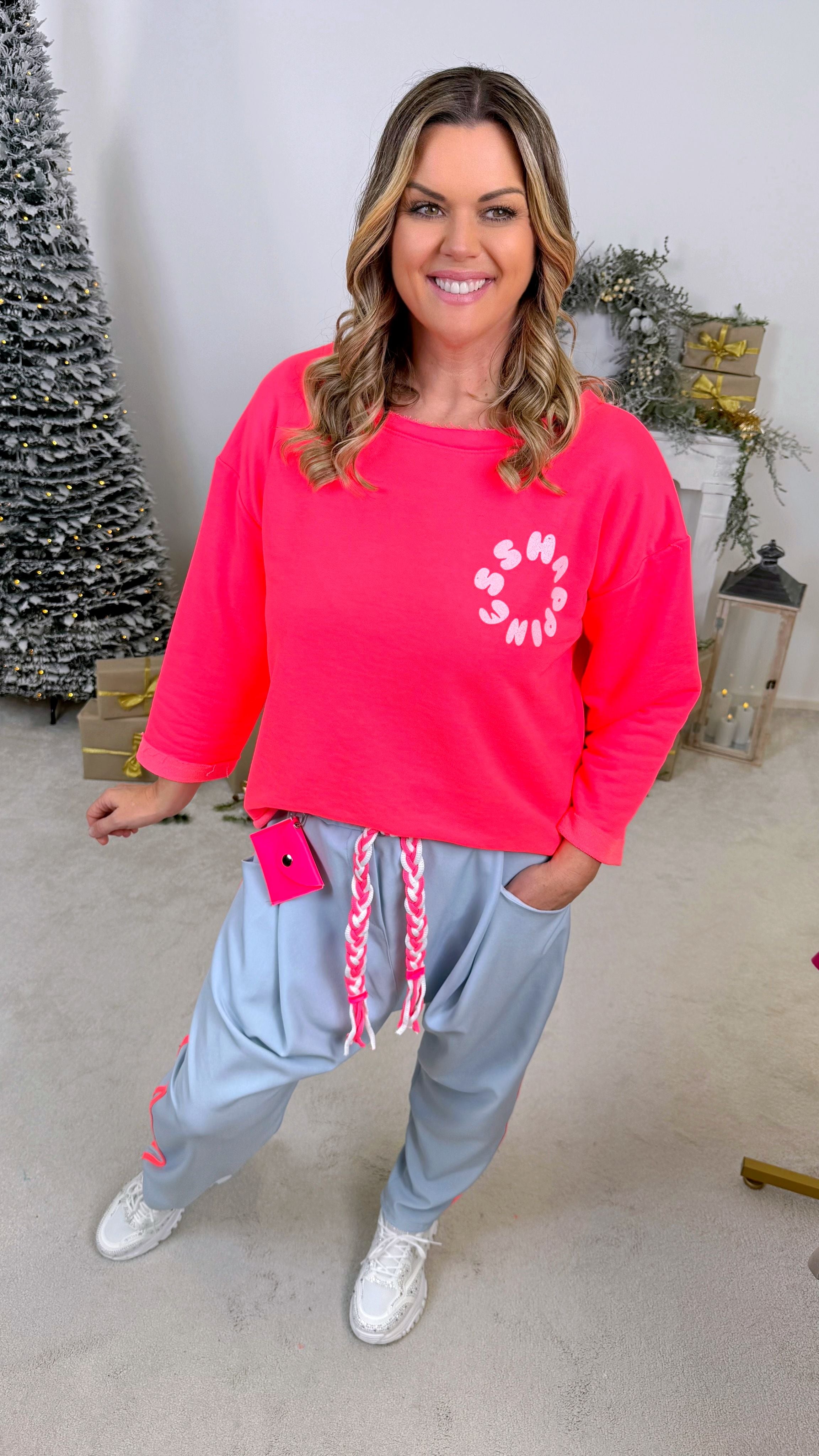 Pullover Happiness Circle *Neon Pink*