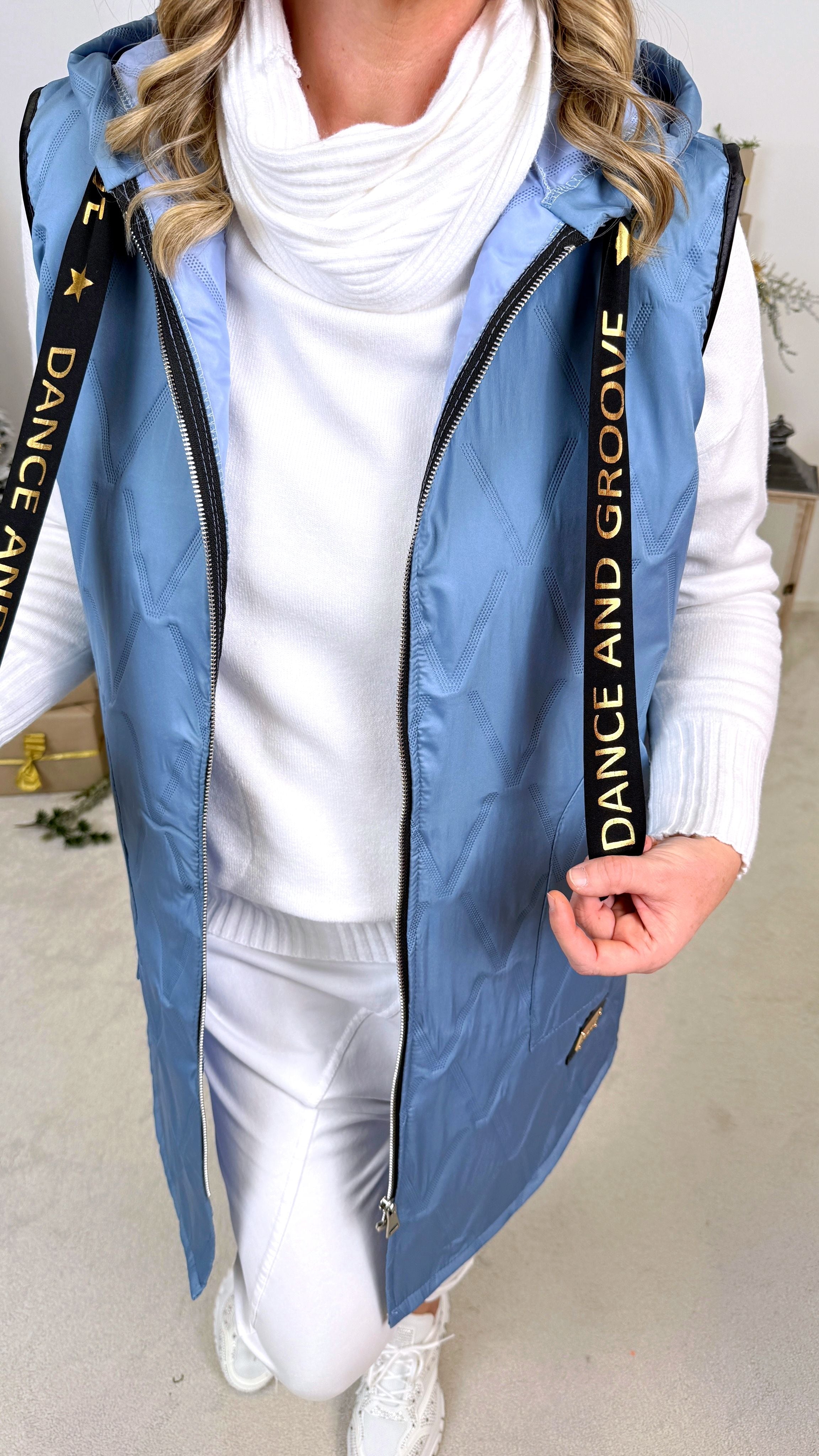 Dünne Steppweste Active Star *Jeansblau*