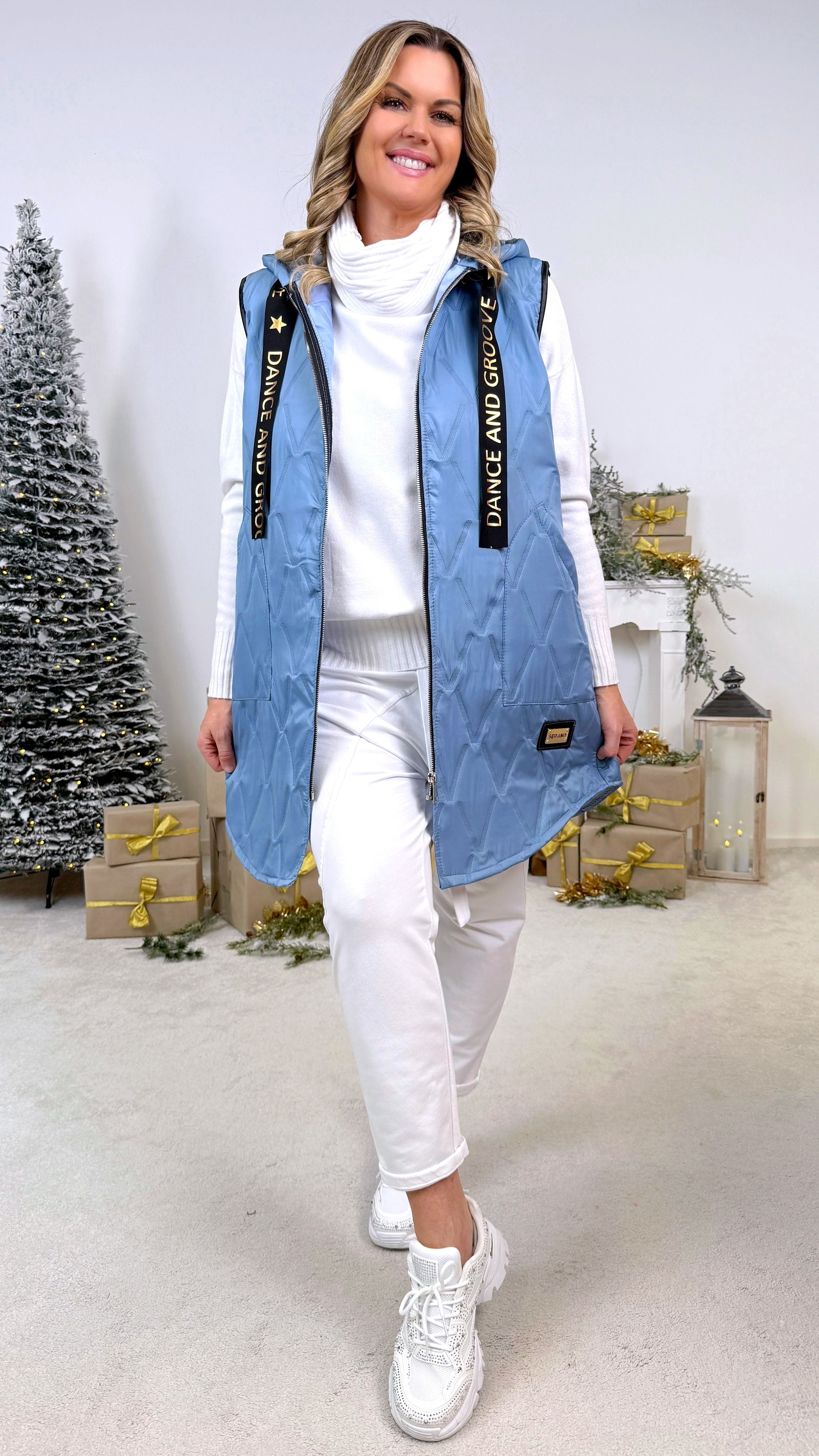 Dünne Steppweste Active Star *Jeansblau*