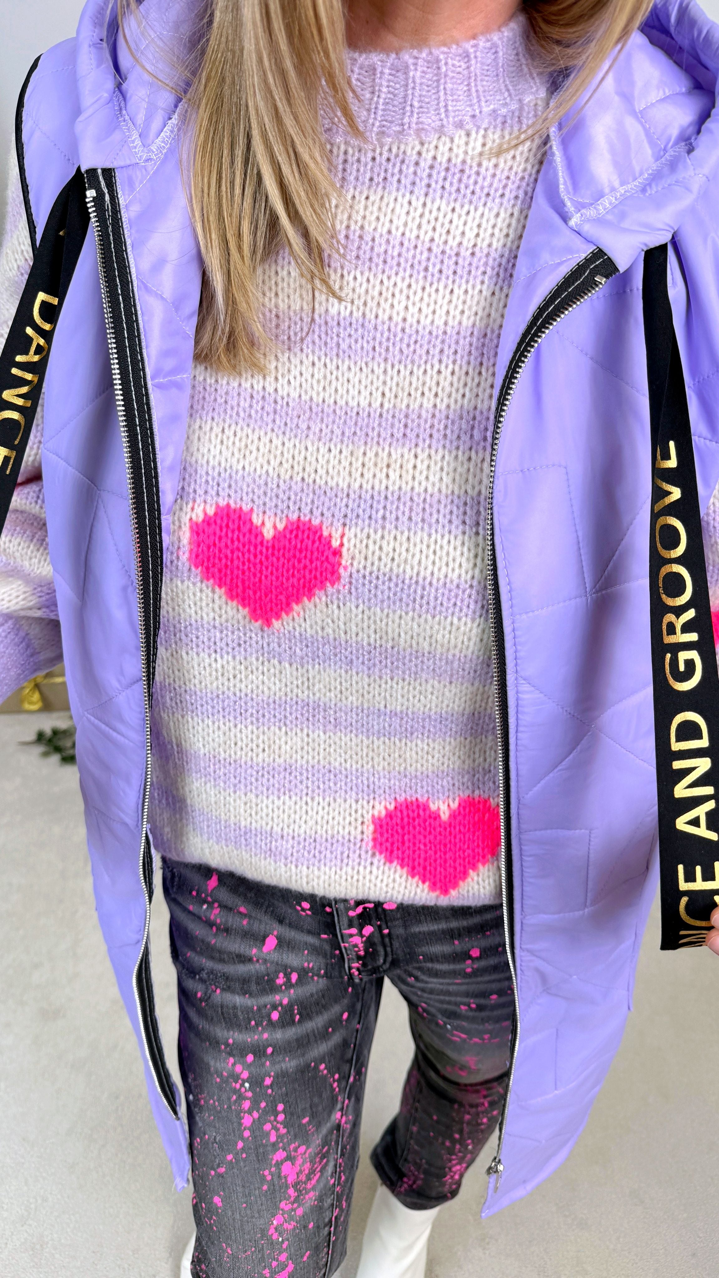 Dünne Steppweste Active Star *Lila*