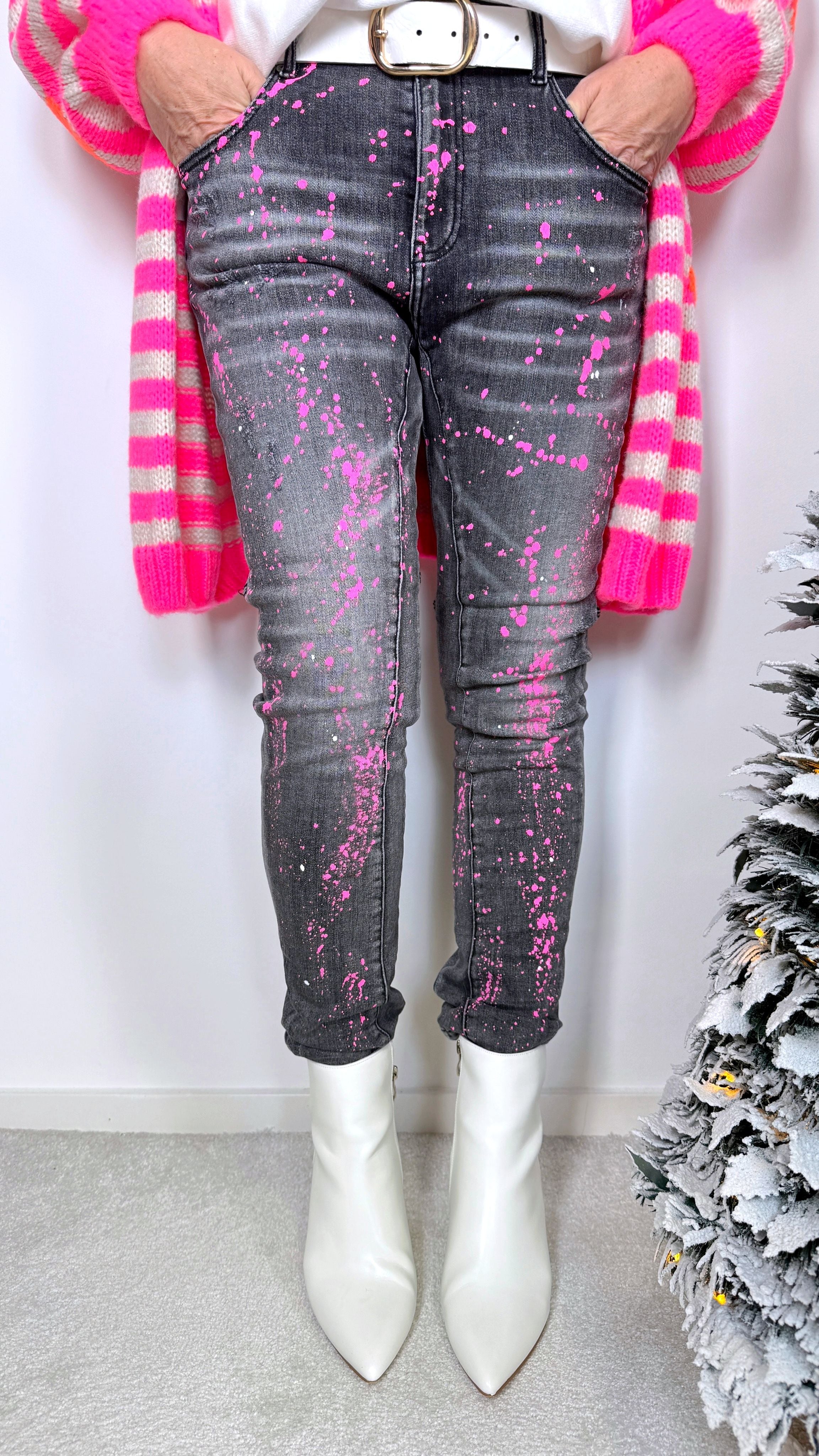 Jeans Art Attack *Neon-Pink* GRAU (SW1731/1707)