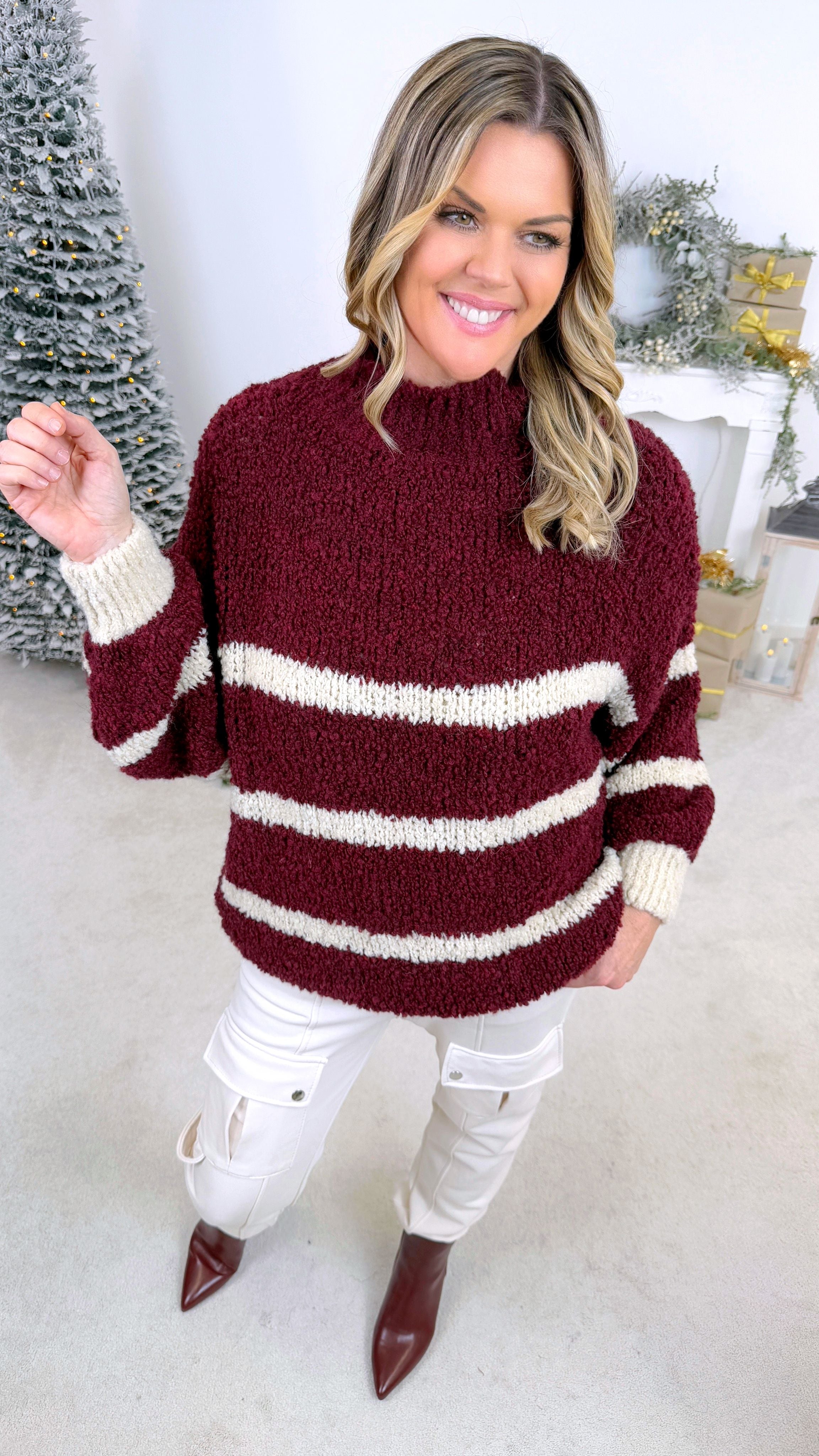 Pullover Warm Lines *Bordaux*