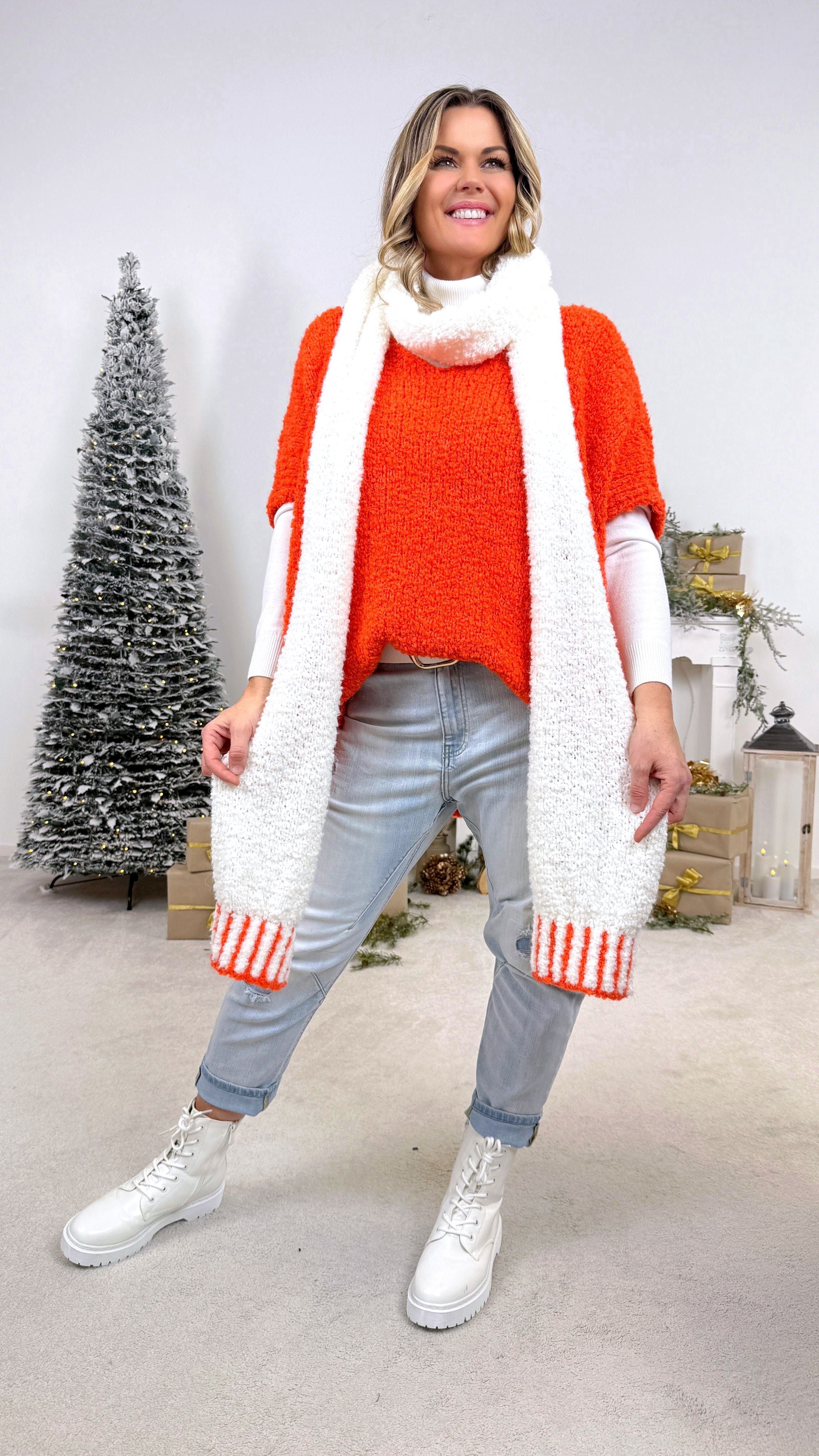 Strickpullover Frost Whisper *Orange*