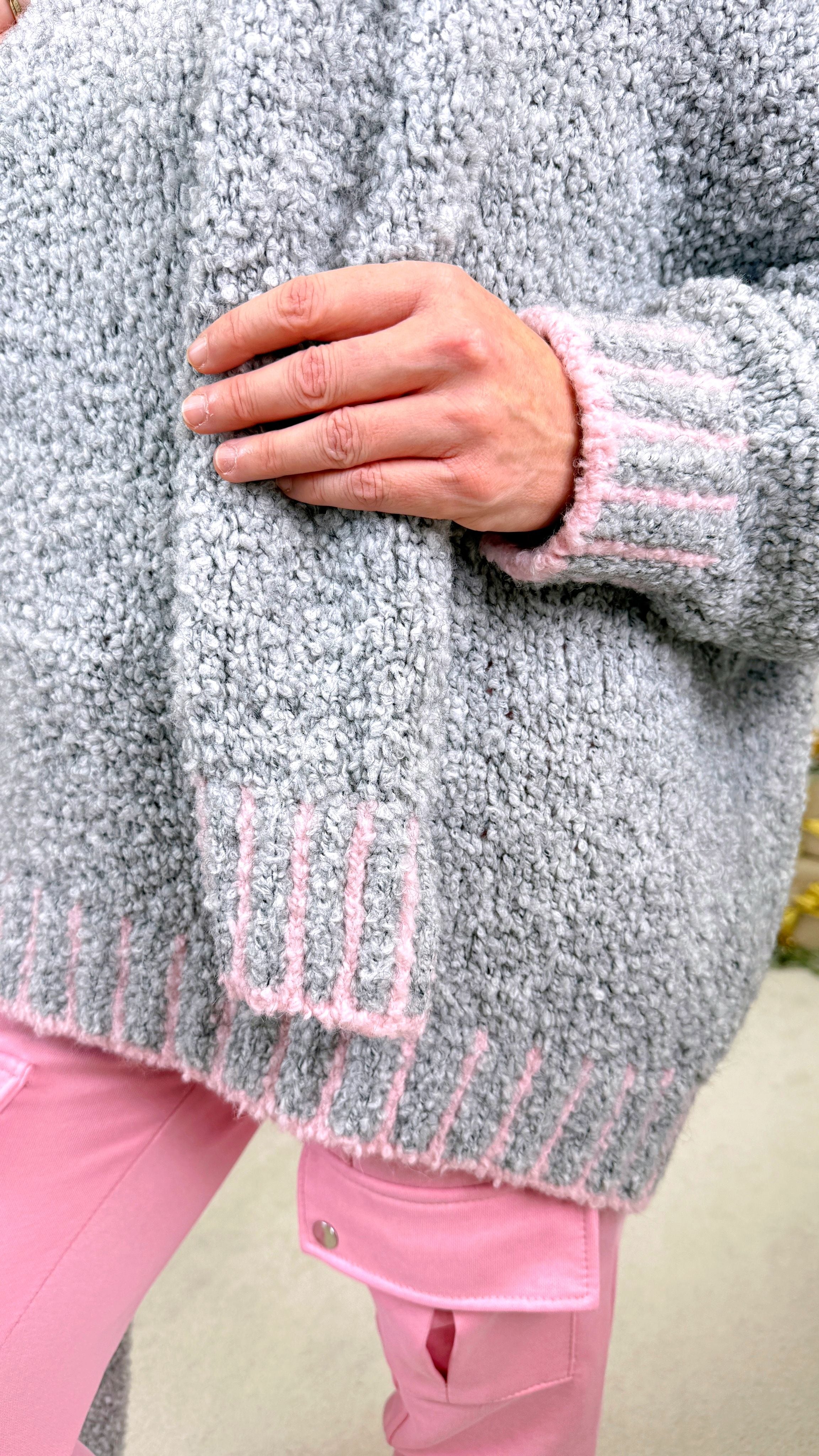 Schal Soft Dream *Grau/Rosa*