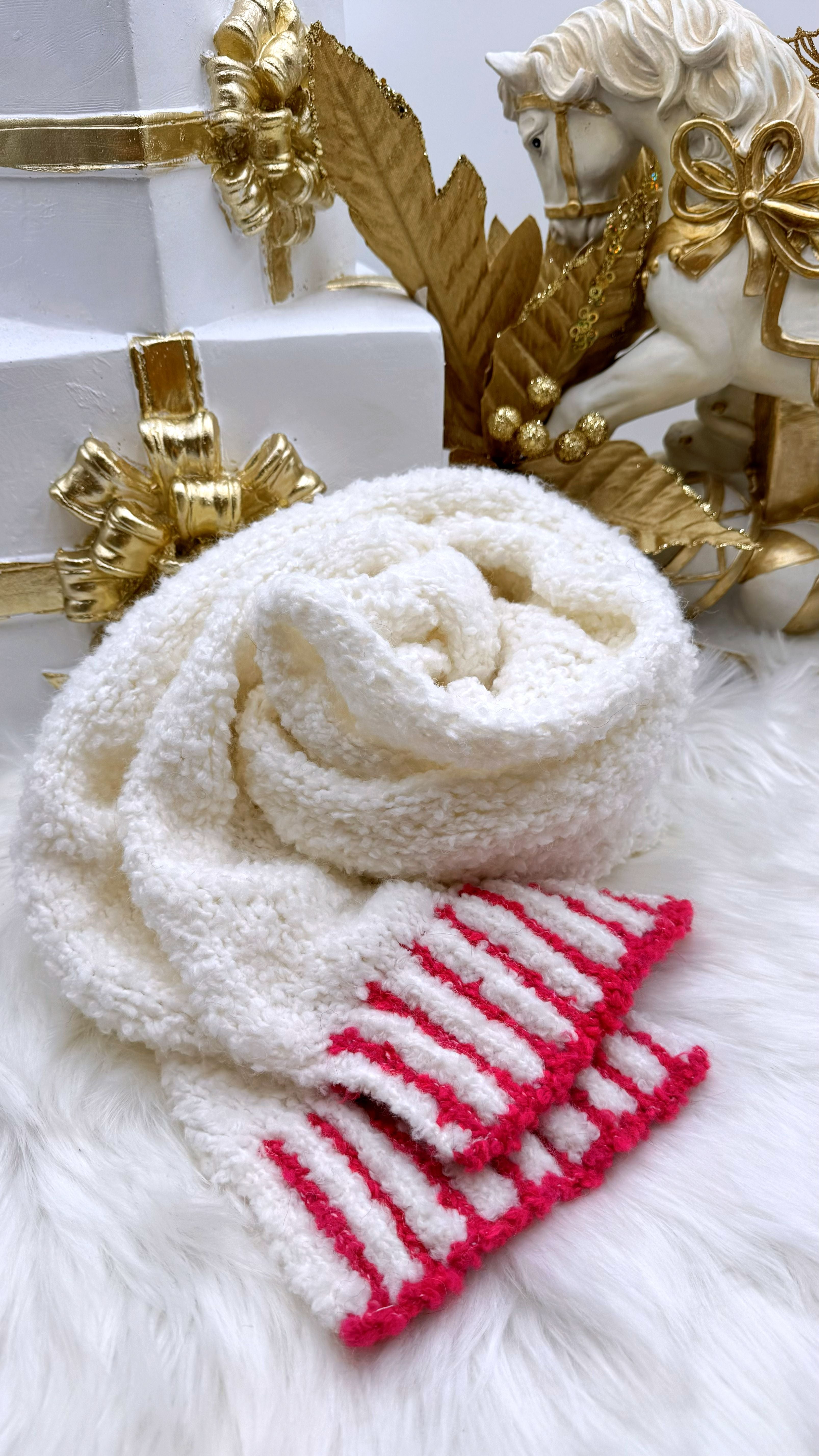 Schal Soft Dream *Weiß/Pink*