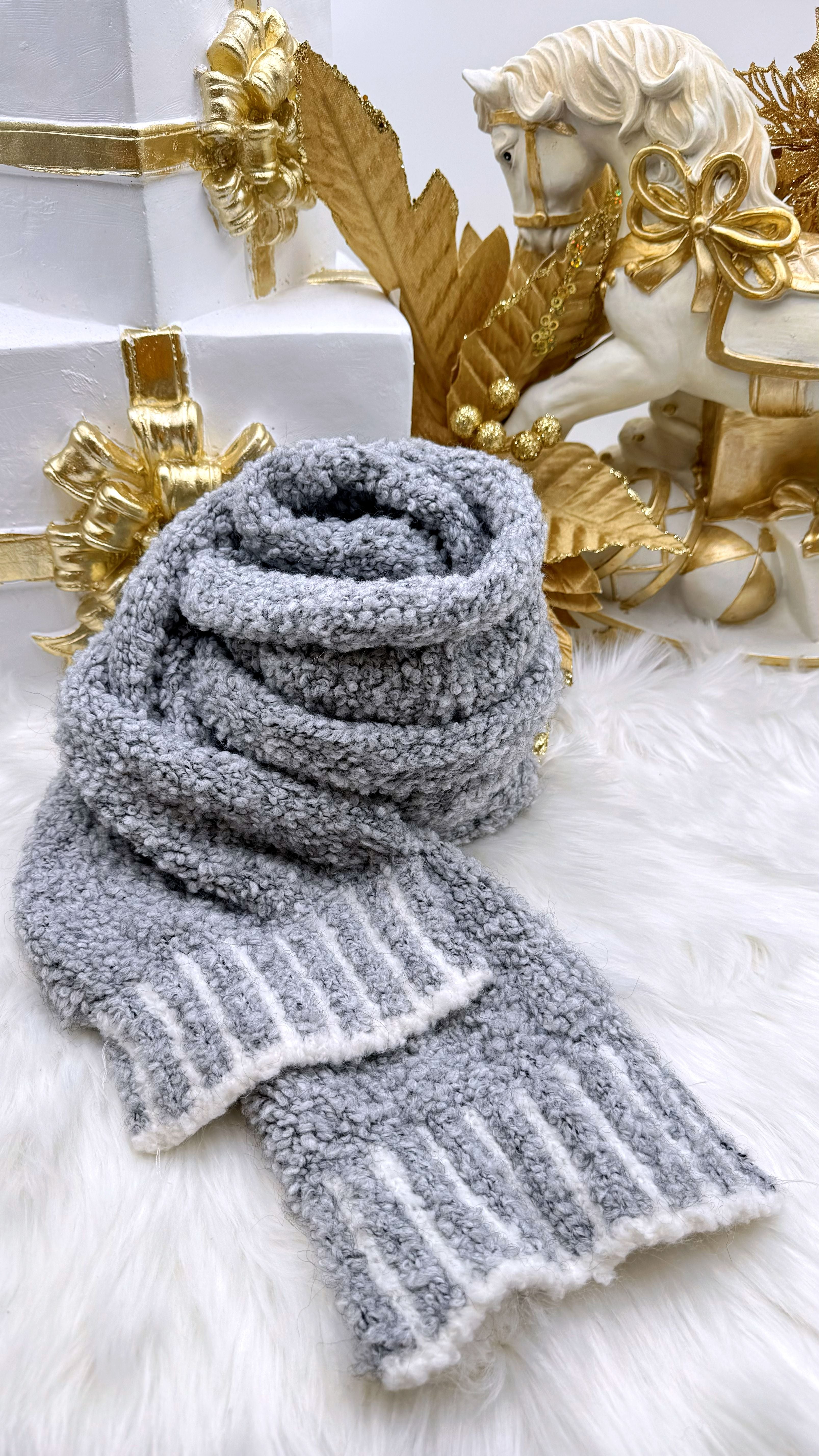 Schal Soft Dream *Grau/Weiß*