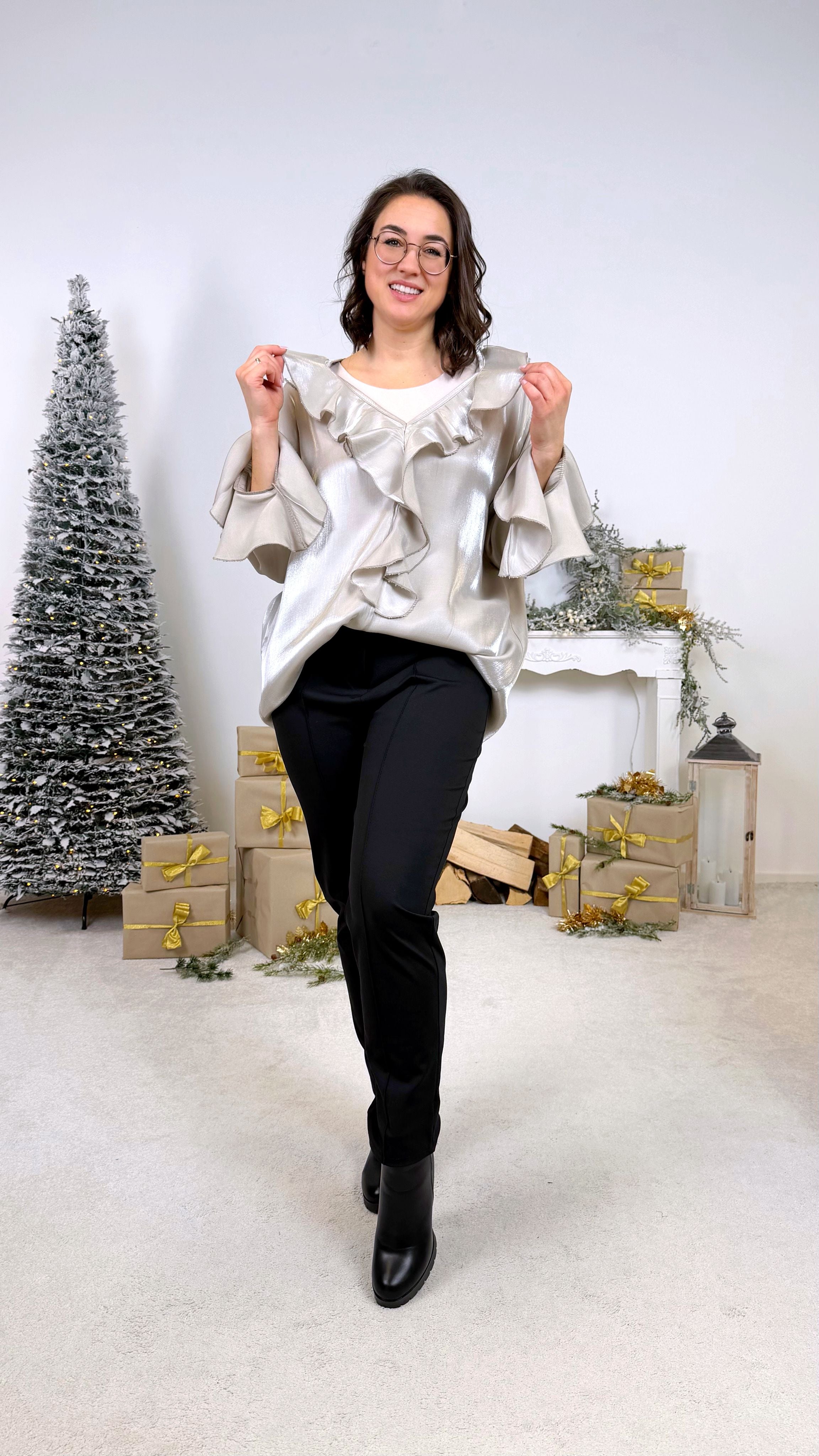 Bluse Shine Cascade *Beige*