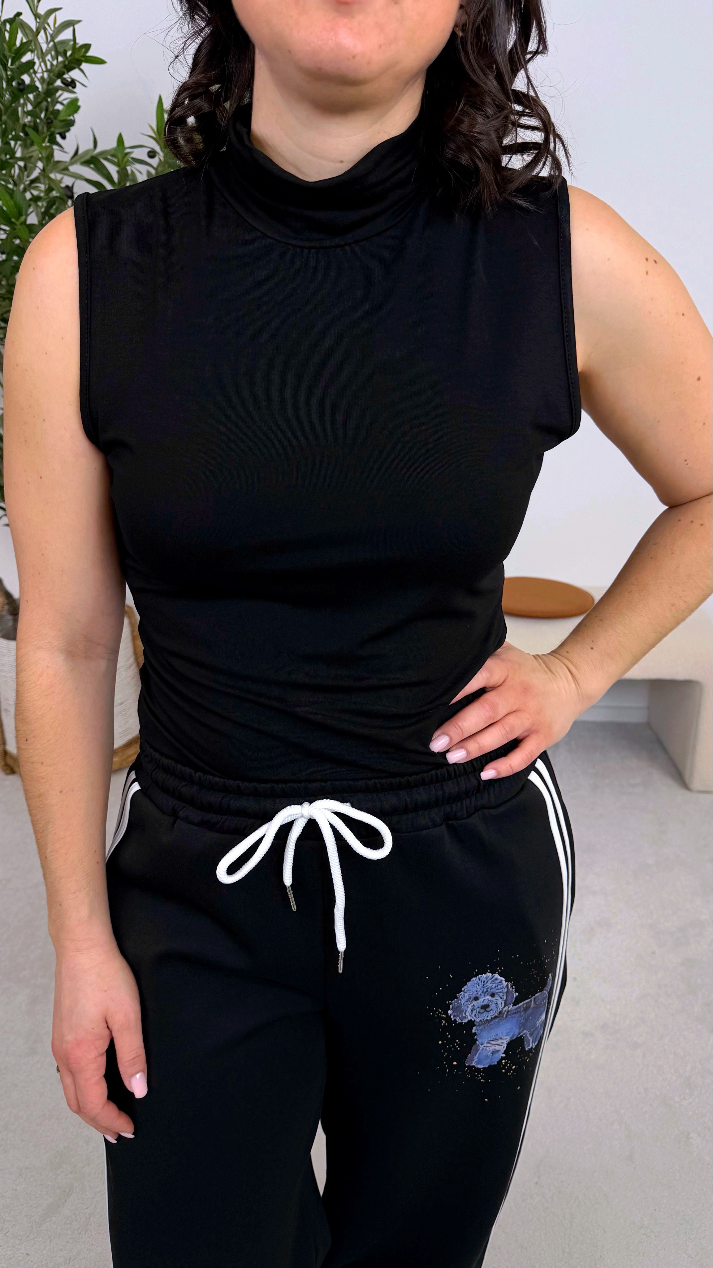 Rollkragen-Top Slim It *Schwarz*