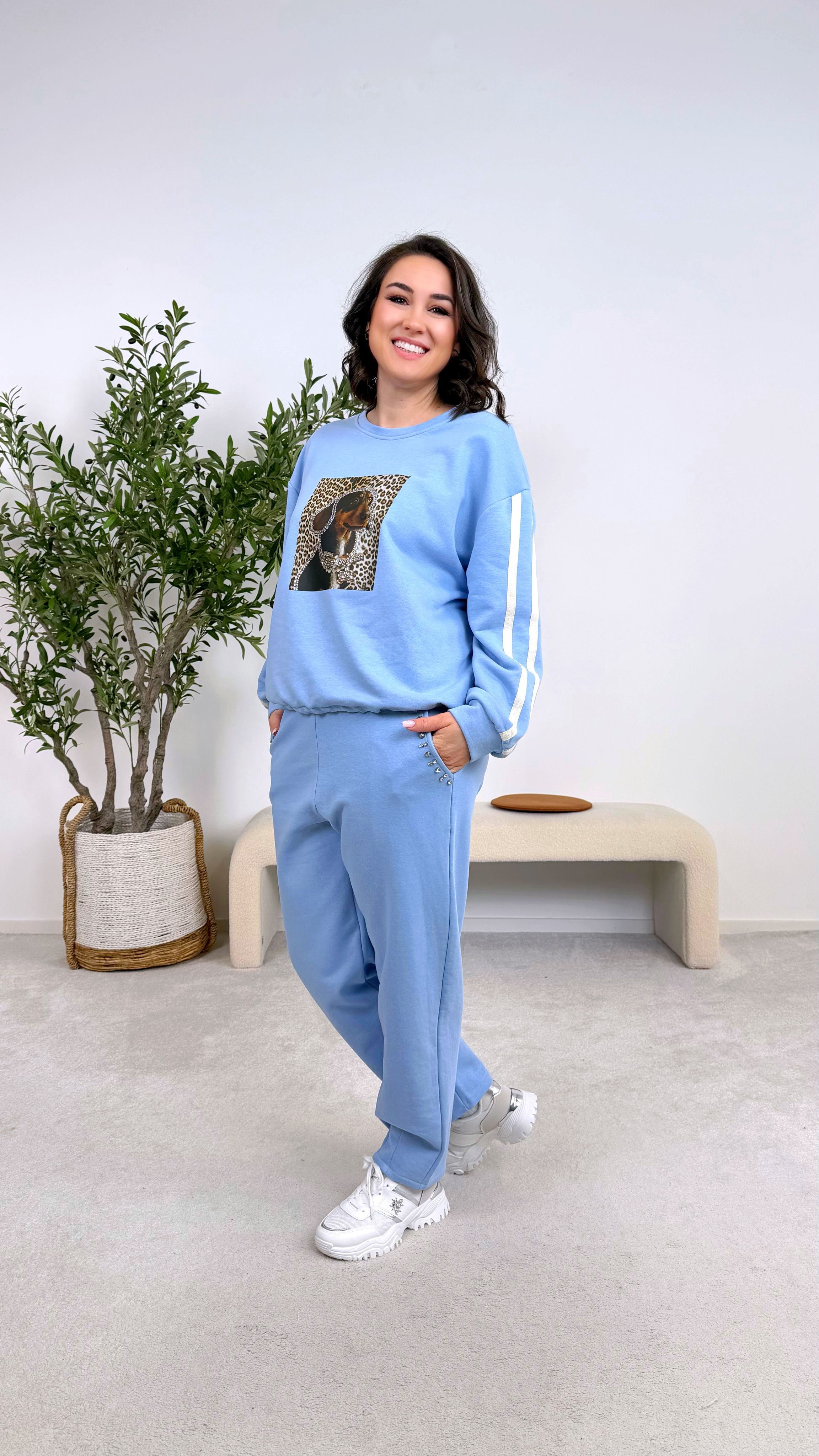 Sweathose Diamond Drop *Blau*