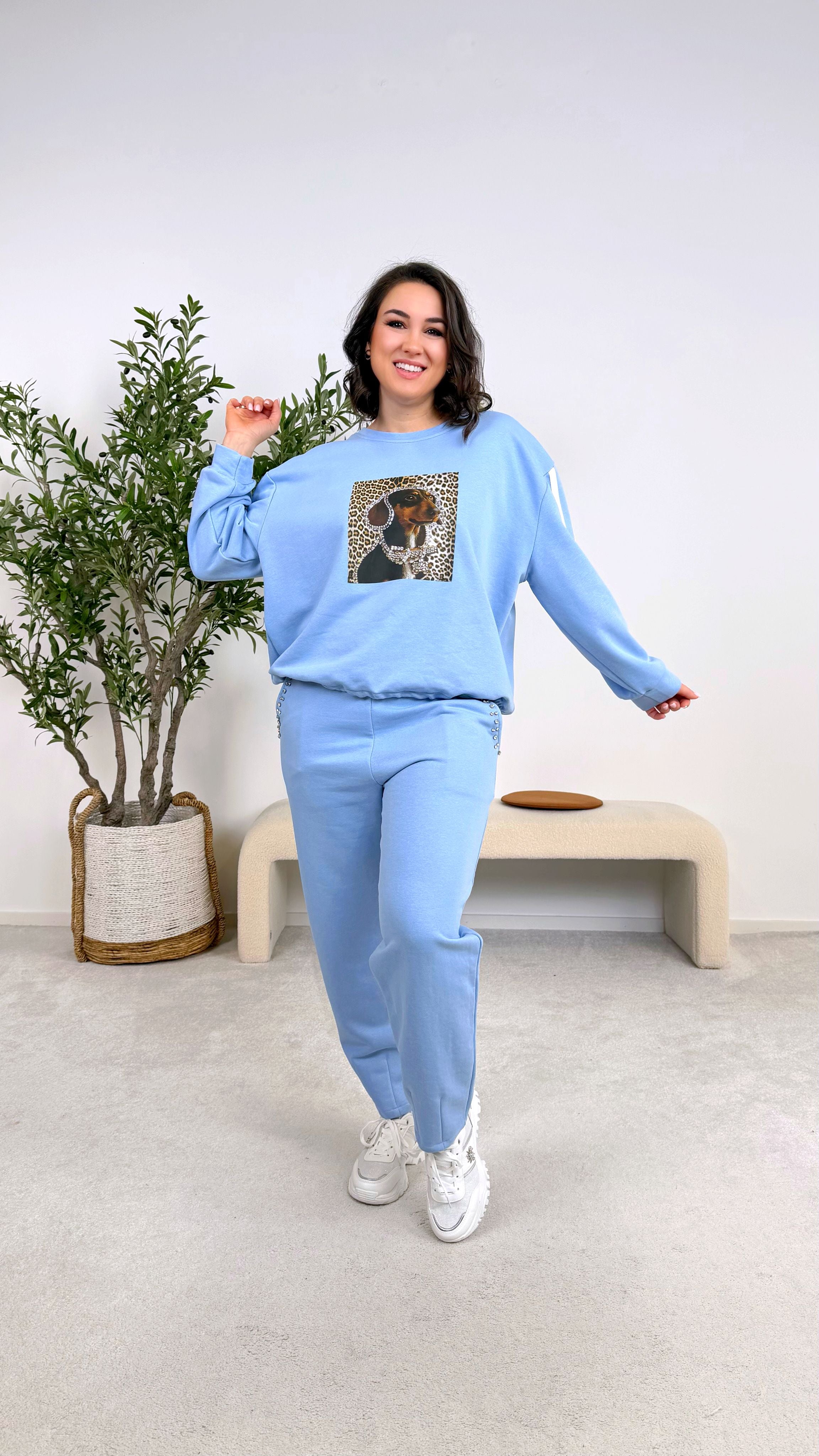 Sweathose Diamond Drop *Blau*