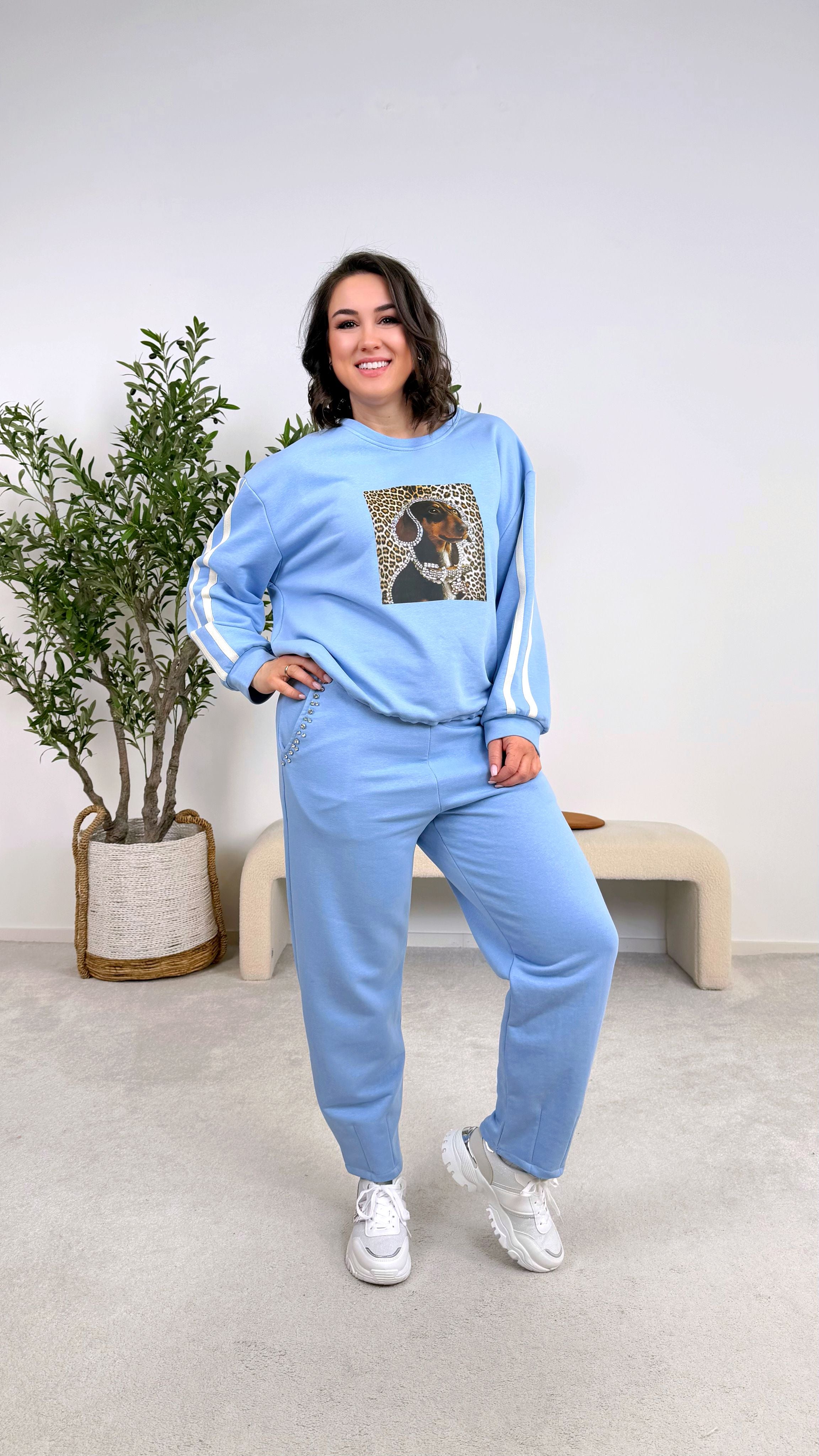 Sweathose Diamond Drop *Blau*