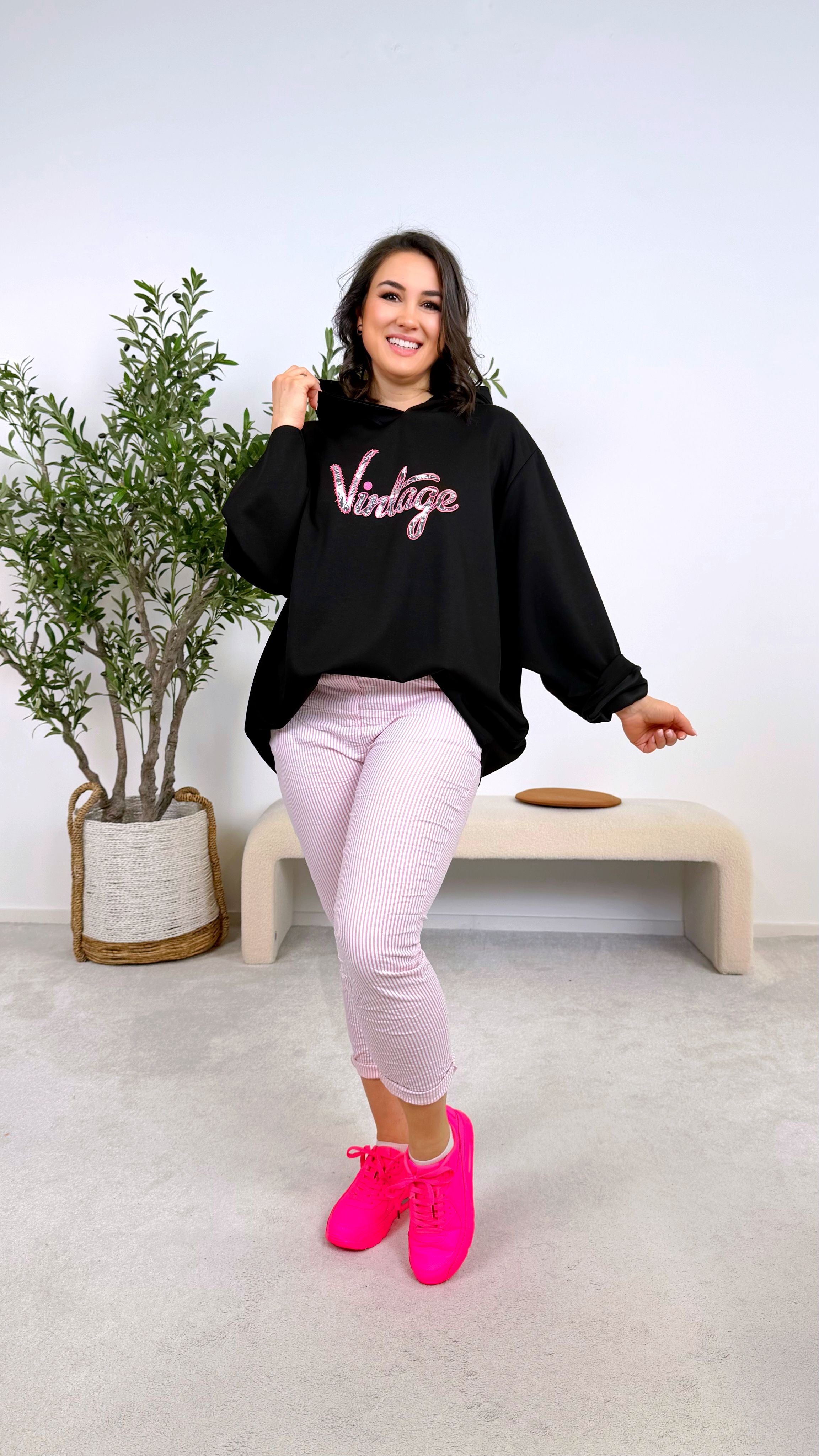 Hoodie I Love Vintage *Schwarz*