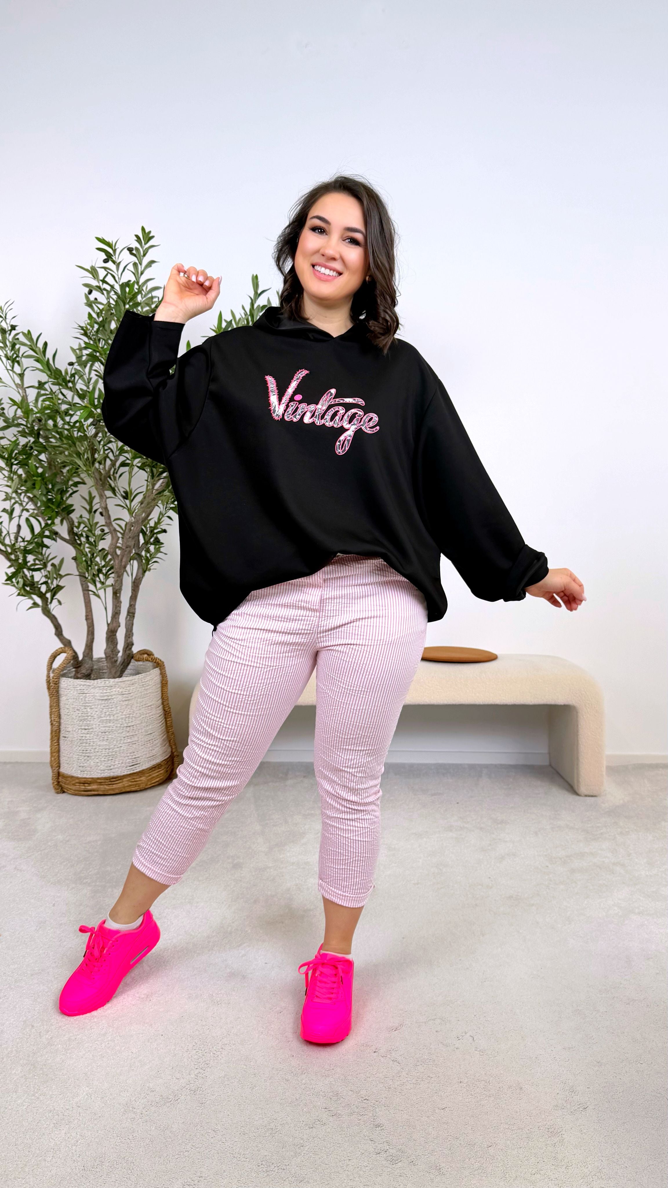 Hoodie I Love Vintage *Schwarz*