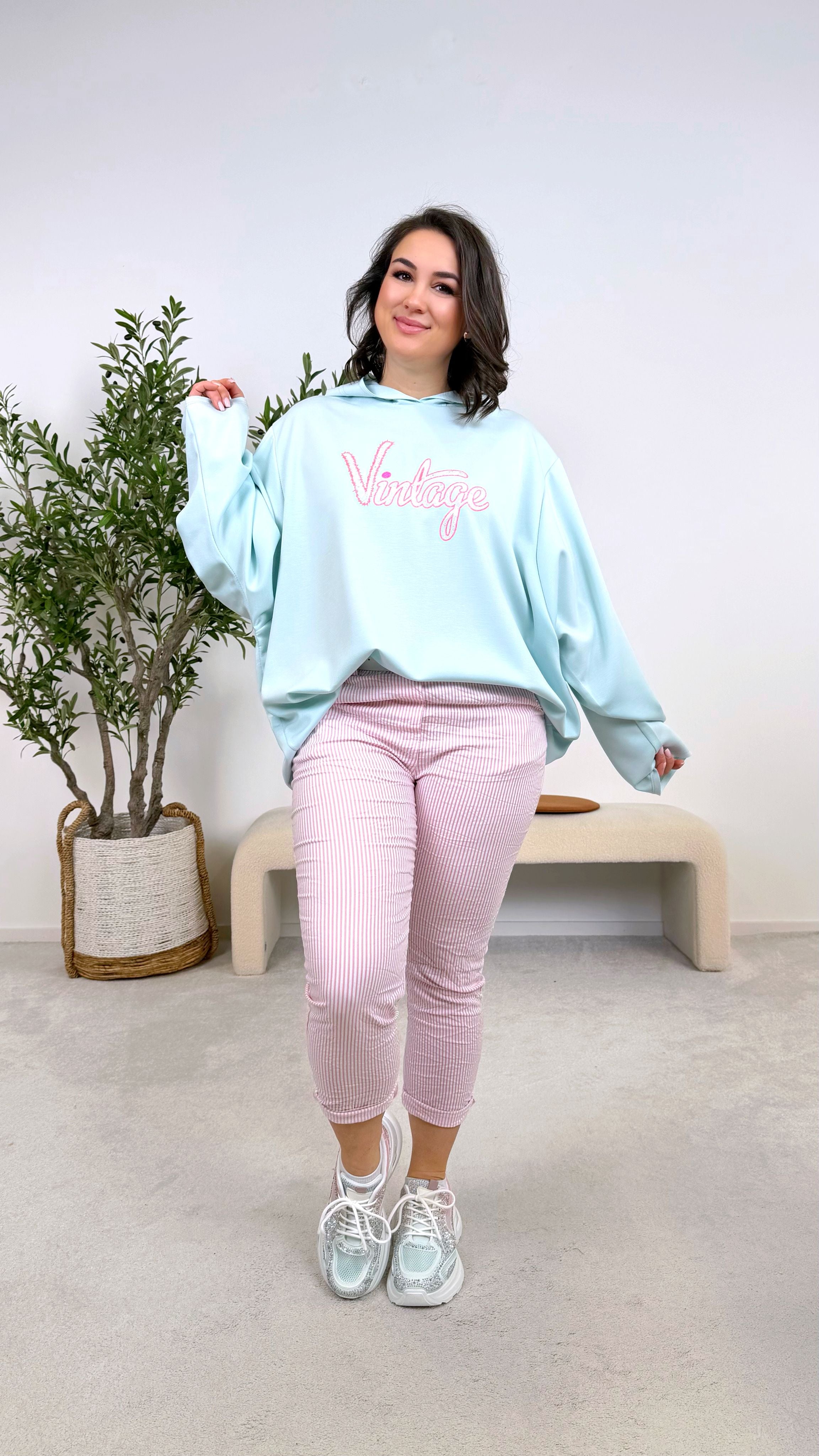 Hoodie I Love Vintage *Mint*