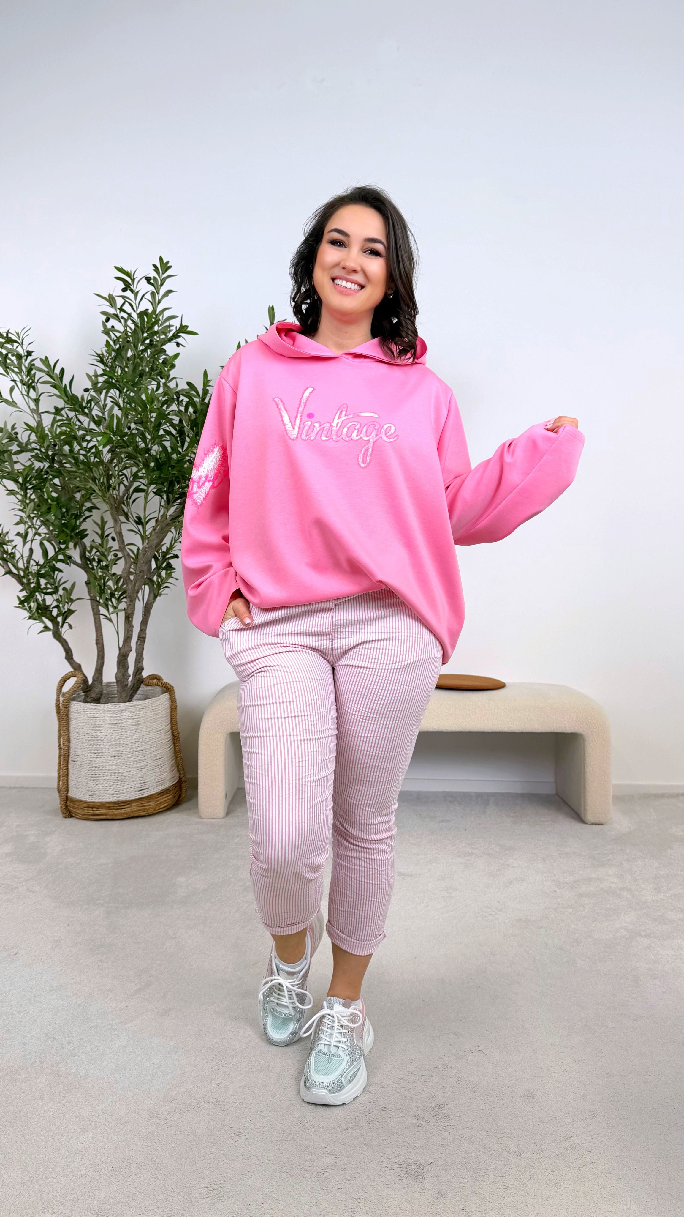 Hoodie I Love Vintage *Pink*