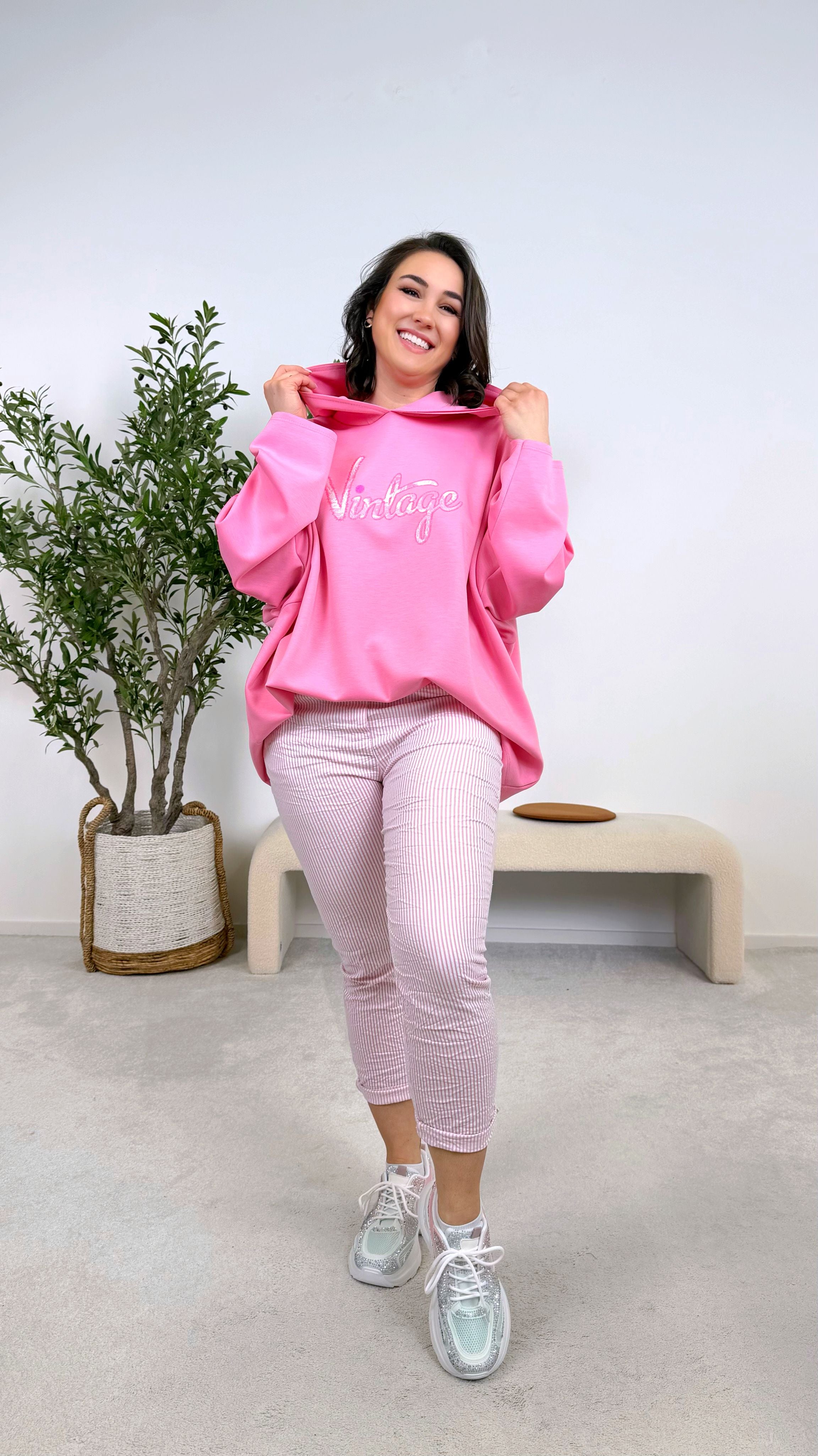 Hoodie I Love Vintage *Pink*