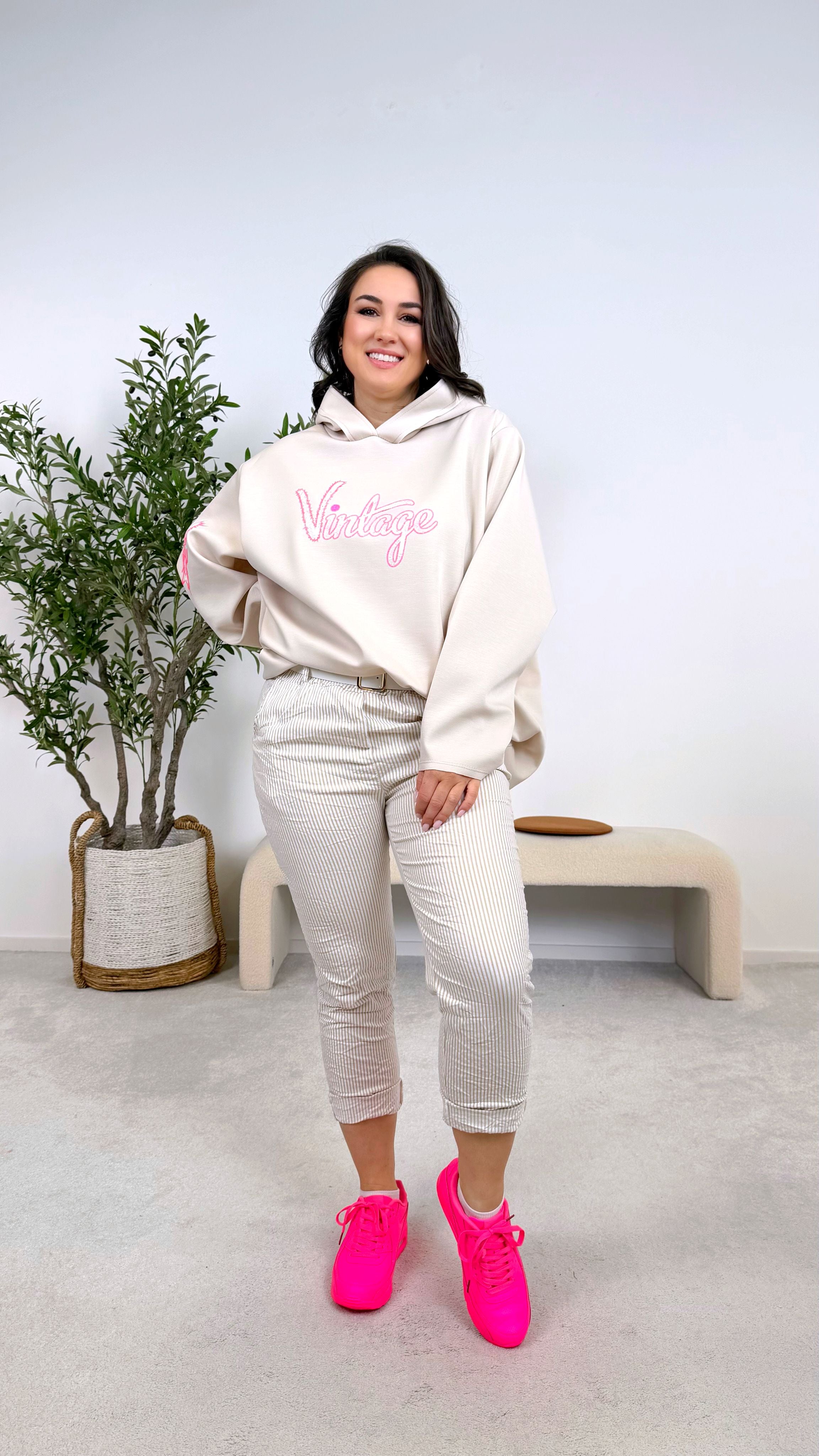 Hoodie I Love Vintage *Beige*