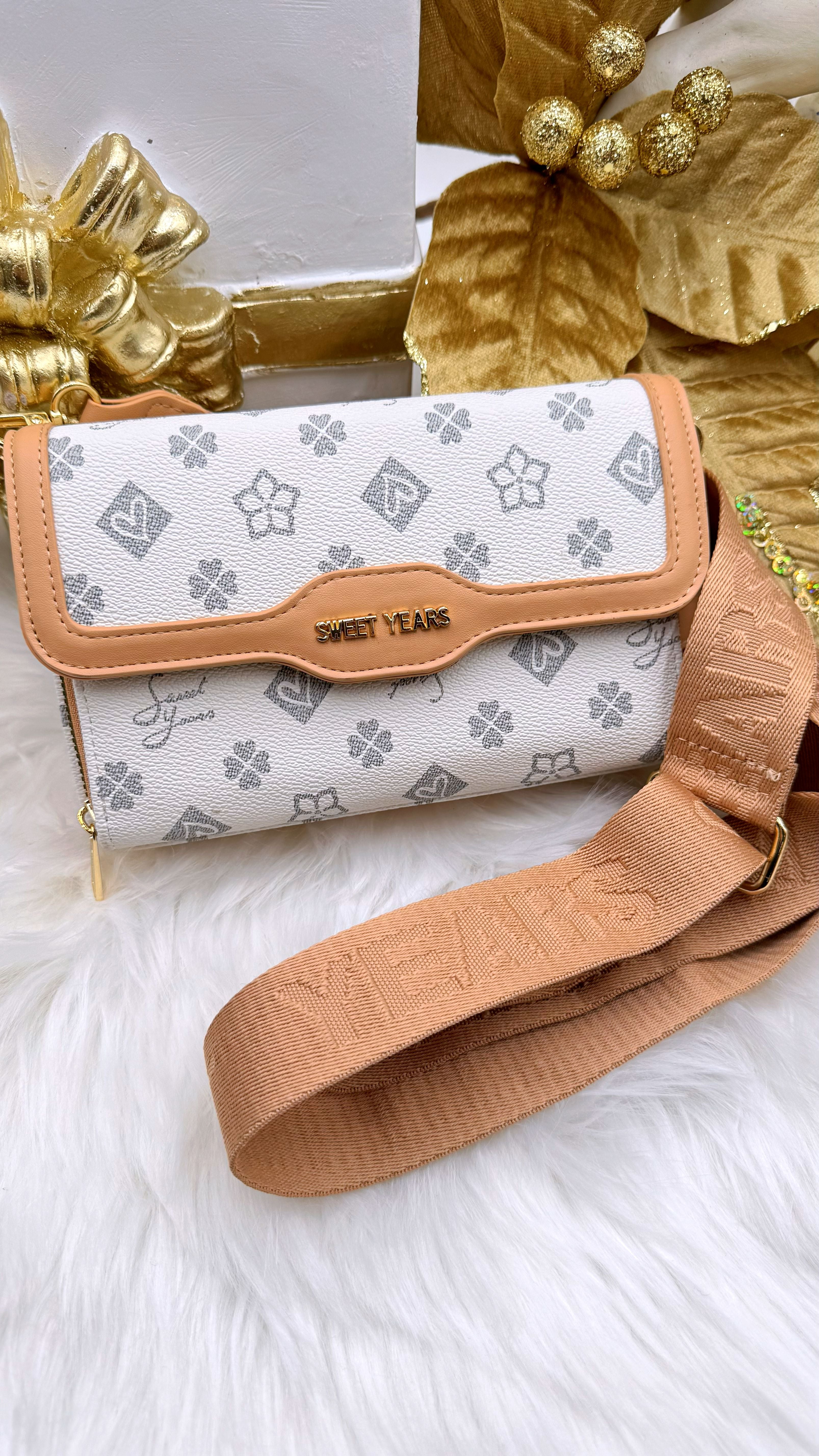 Kleine Umhängetasche Sweet Symbols *Weiß*