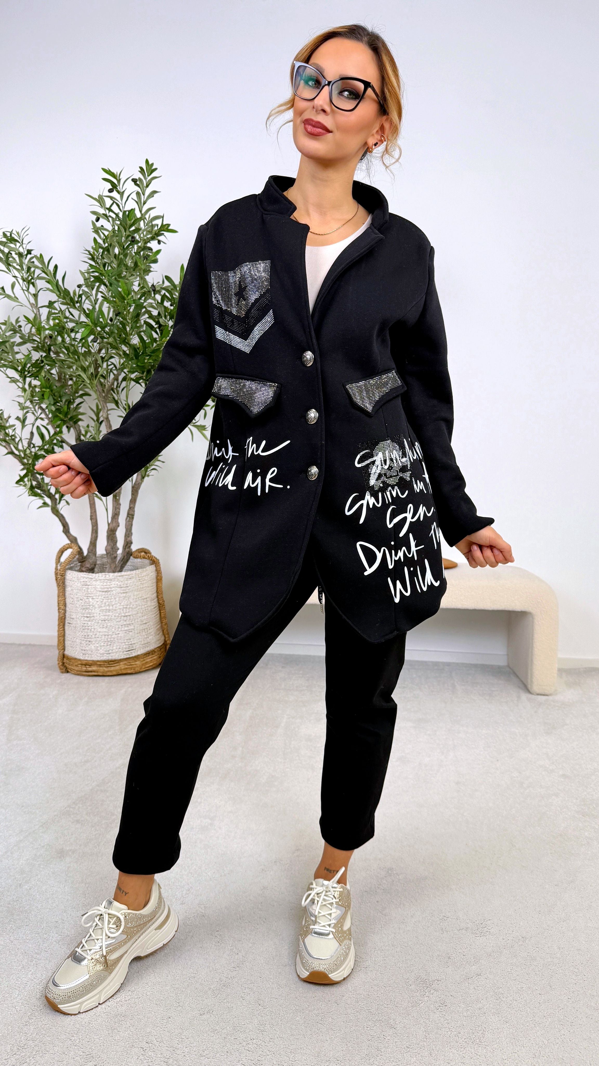 Long Blazer Power Presence *Schwarz*