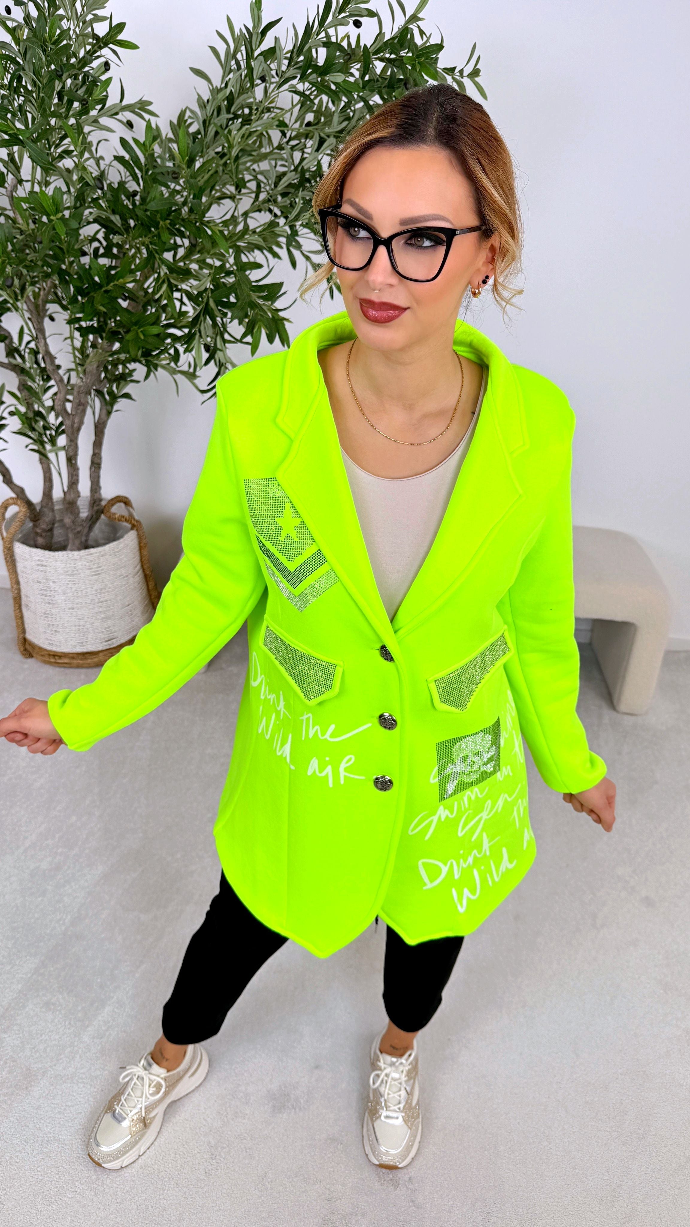 Long Blazer Power Presence *Neon Grün*