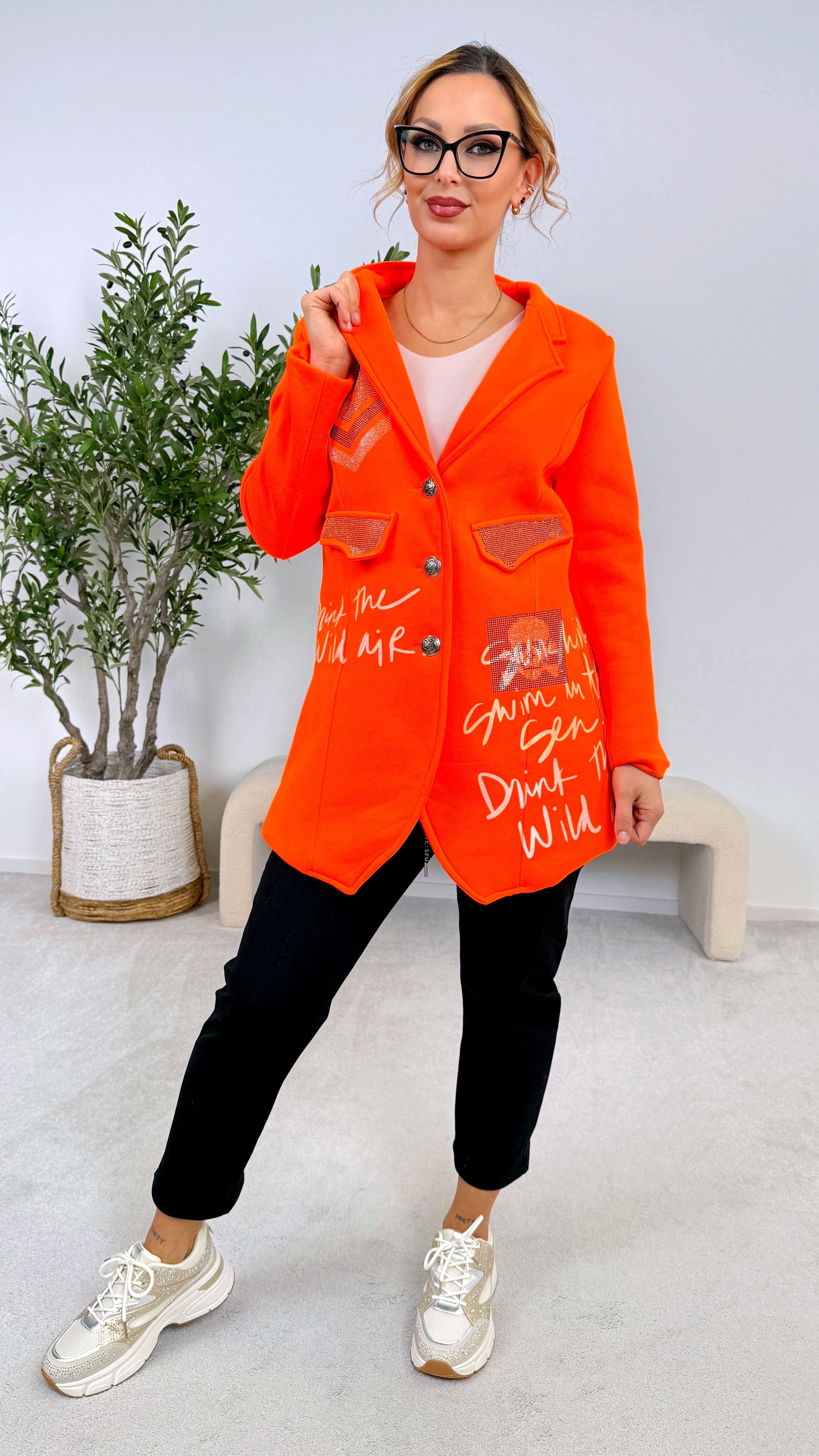 Long Blazer Power Presence *Neon Orange*