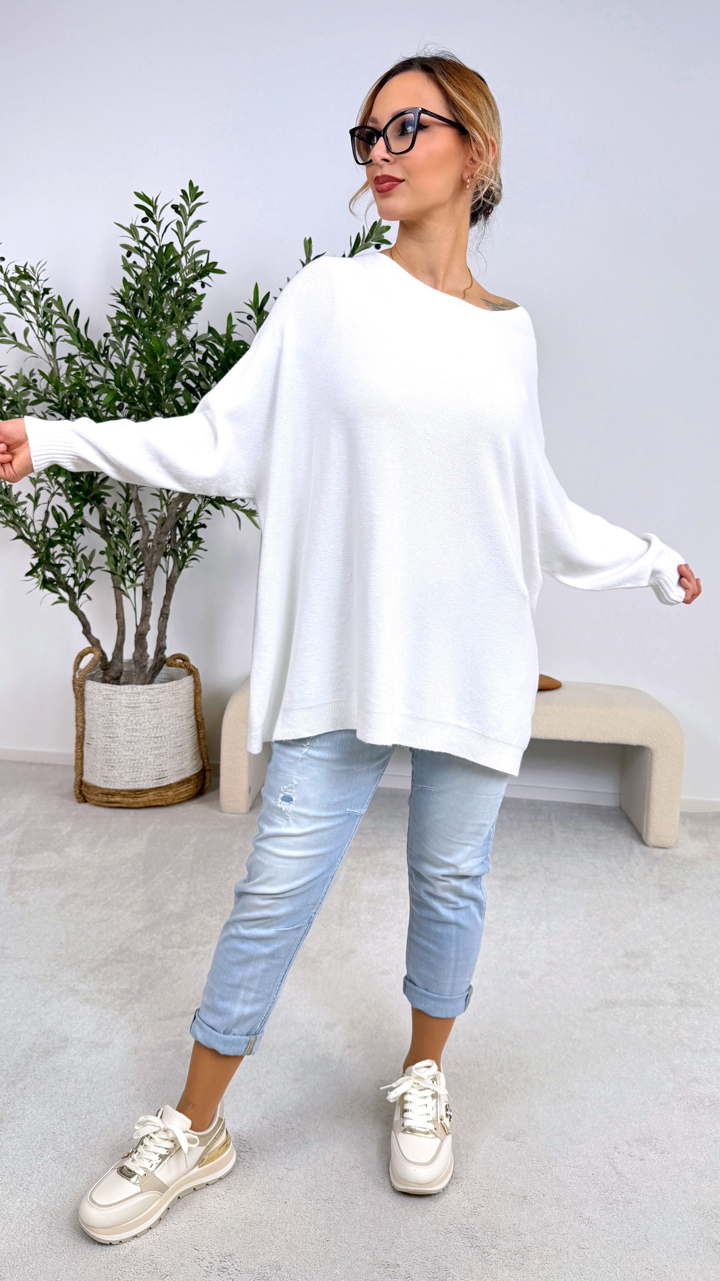 Pullover Smooth Basic *Weiß*