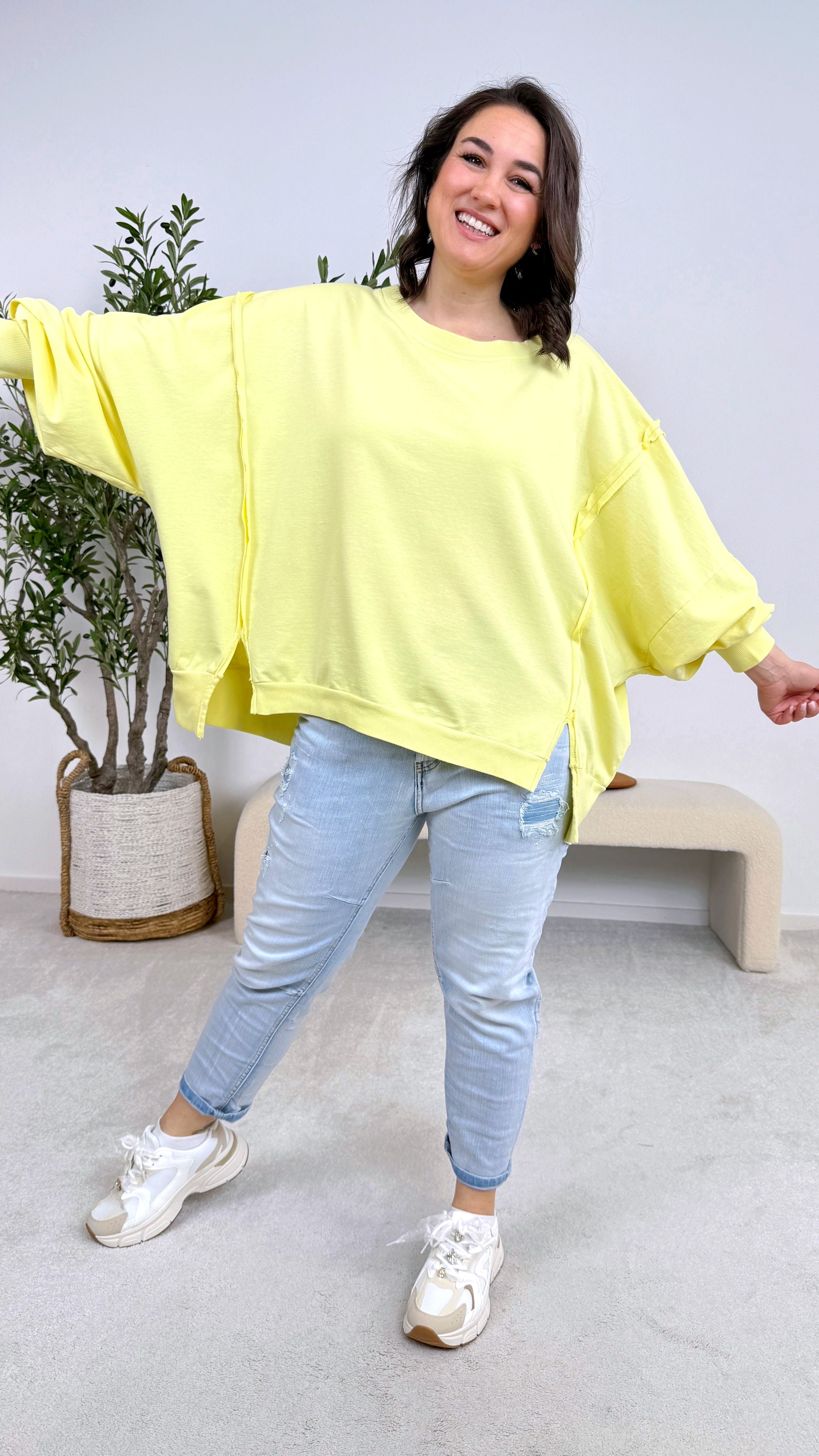 Pullover Raw Edge *Gelb*