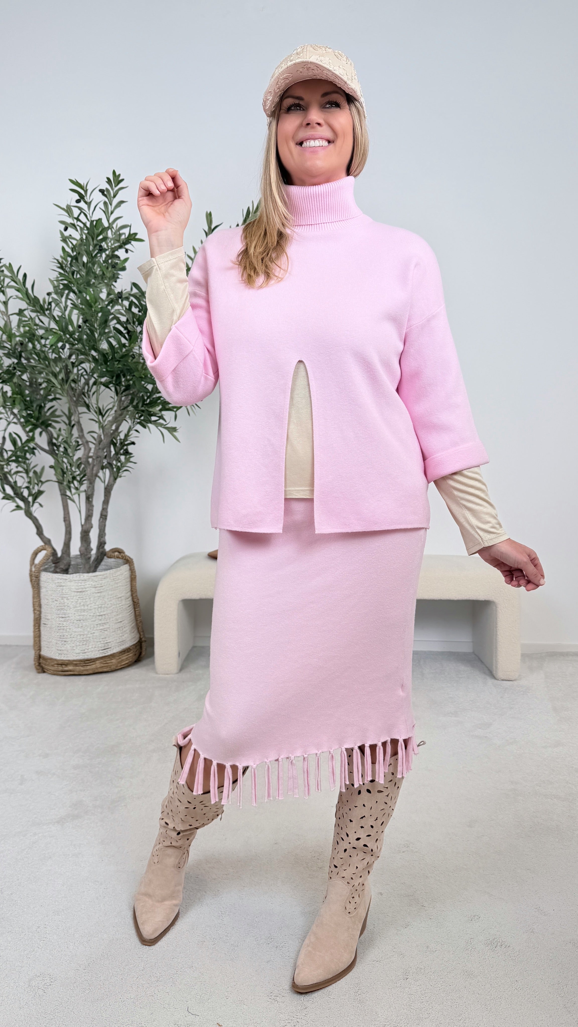 Rollkragenpullover Powder Dream *Rosa*