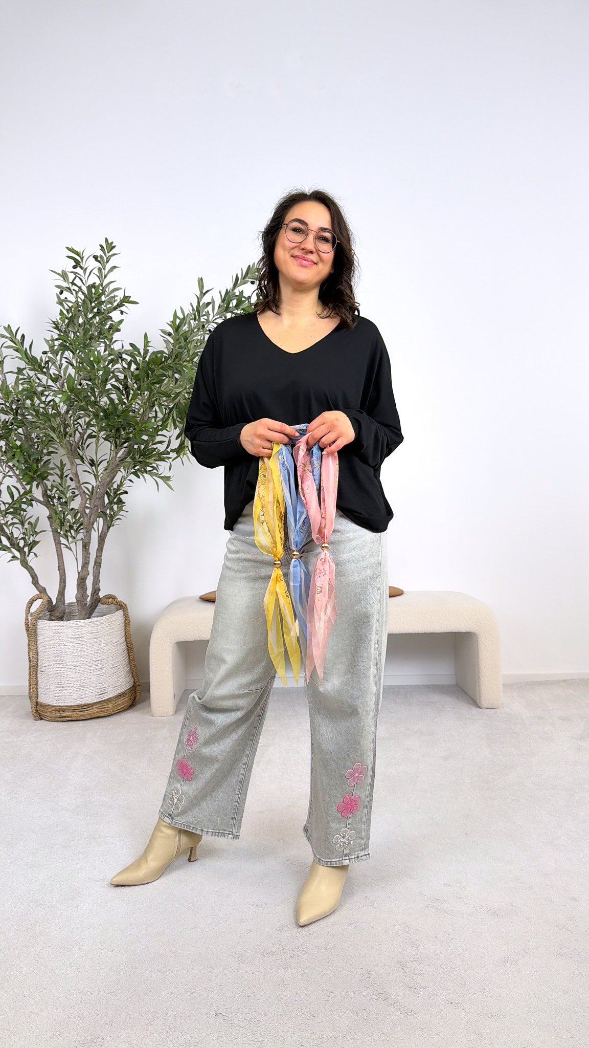 Langarmshirt Easy Wear *Schwarz*