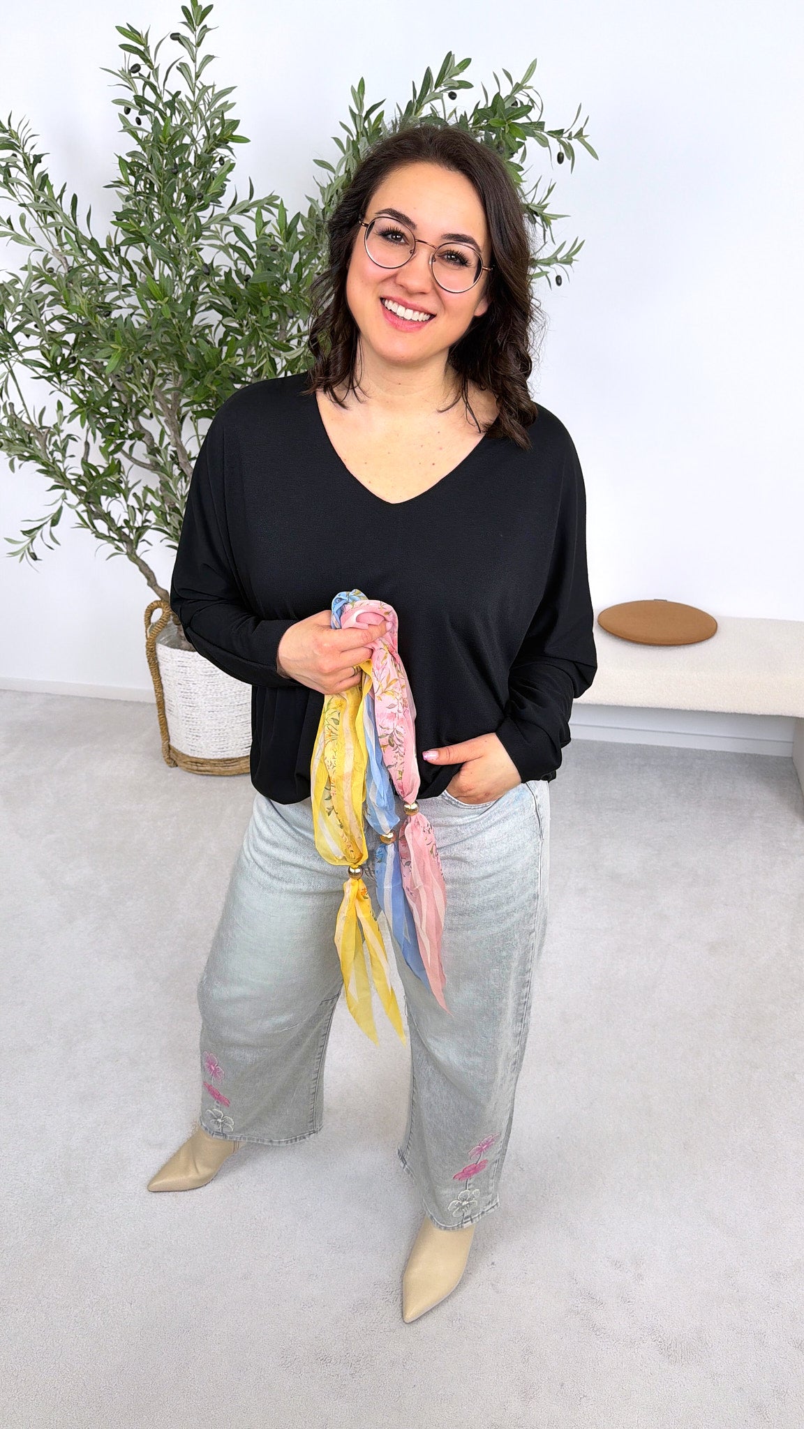 Langarmshirt Easy Wear *Schwarz*