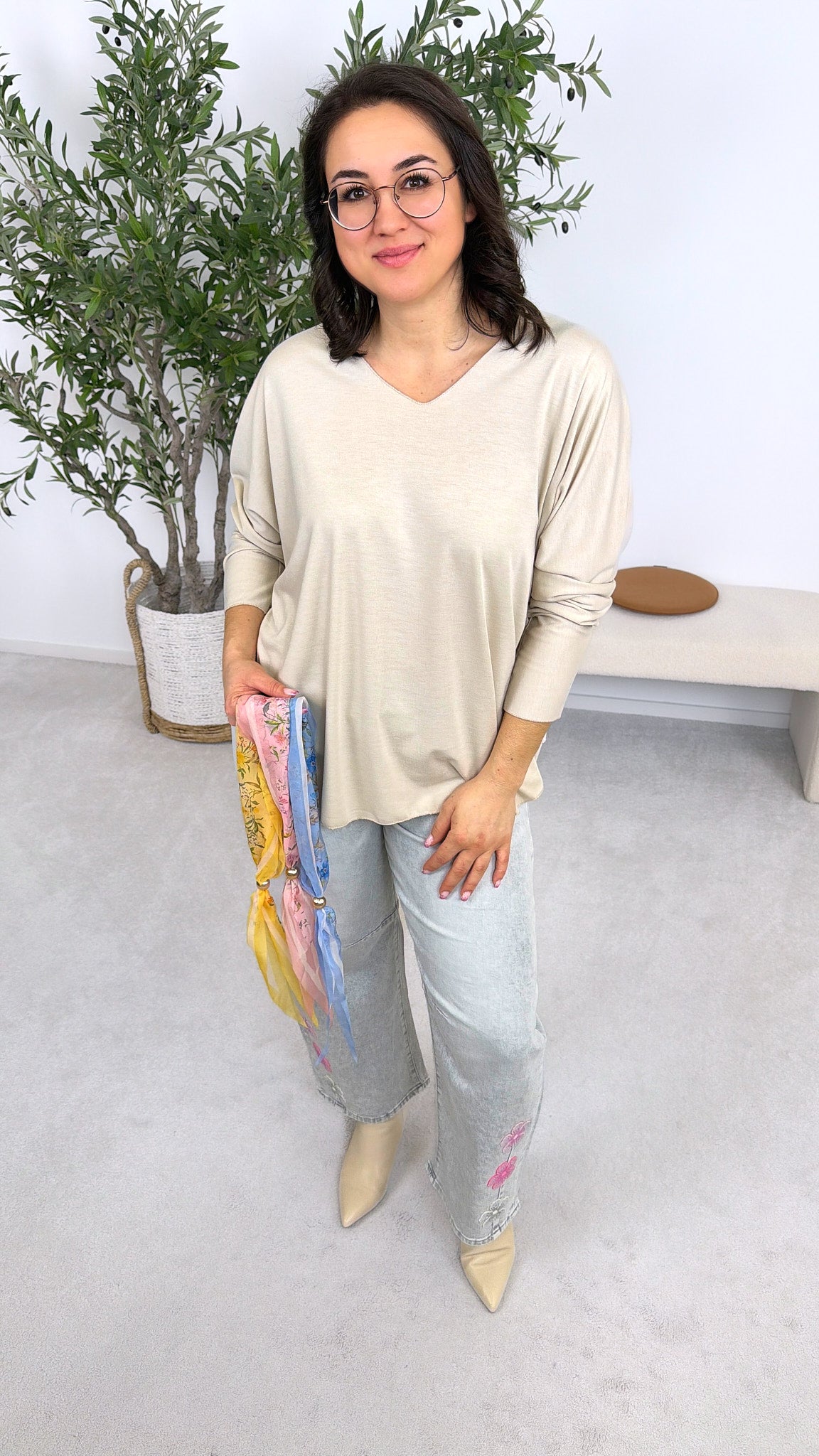 Langarmshirt Easy Wear *Beige*