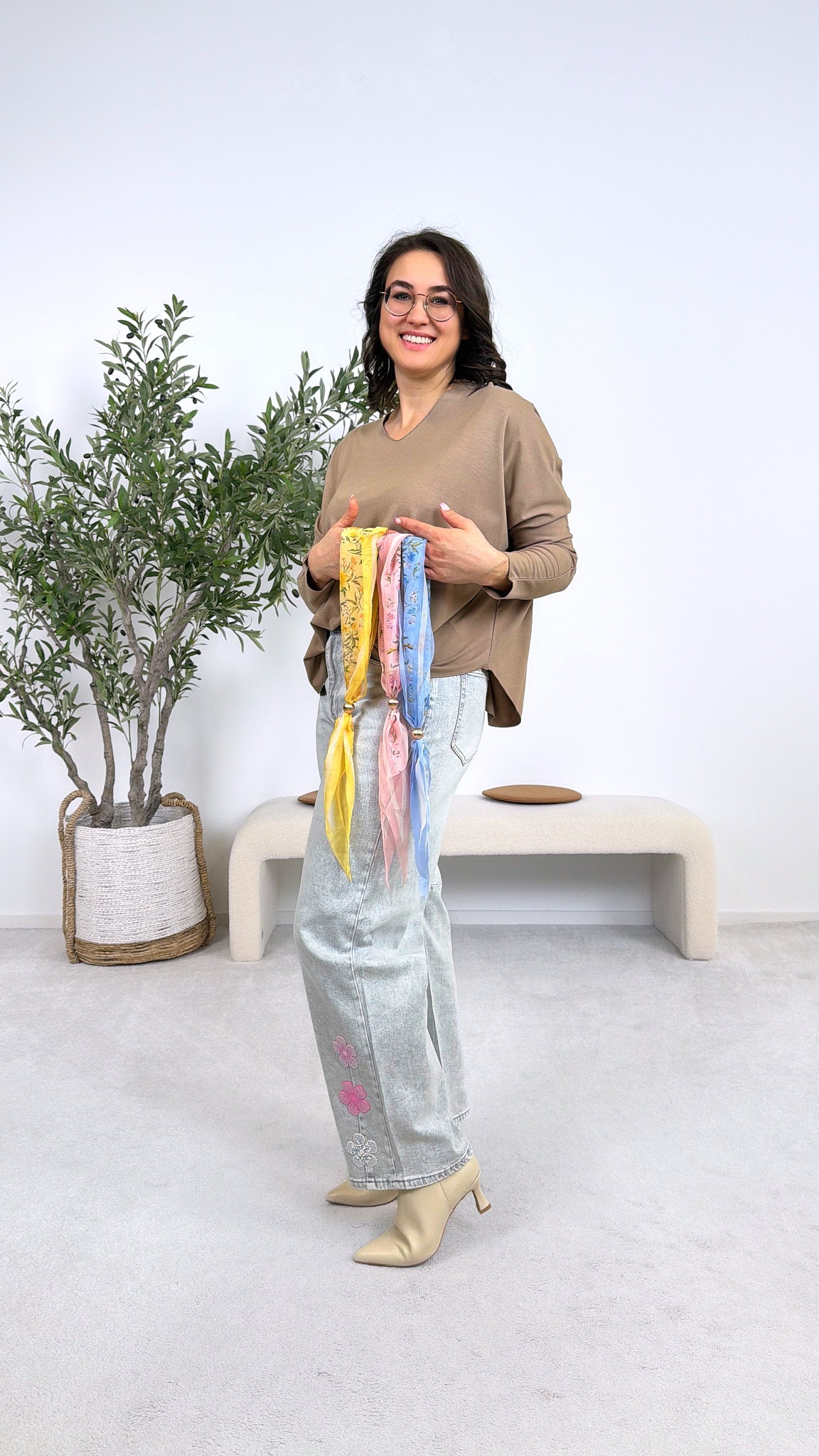 Langarmshirt Easy Wear *Taupe*