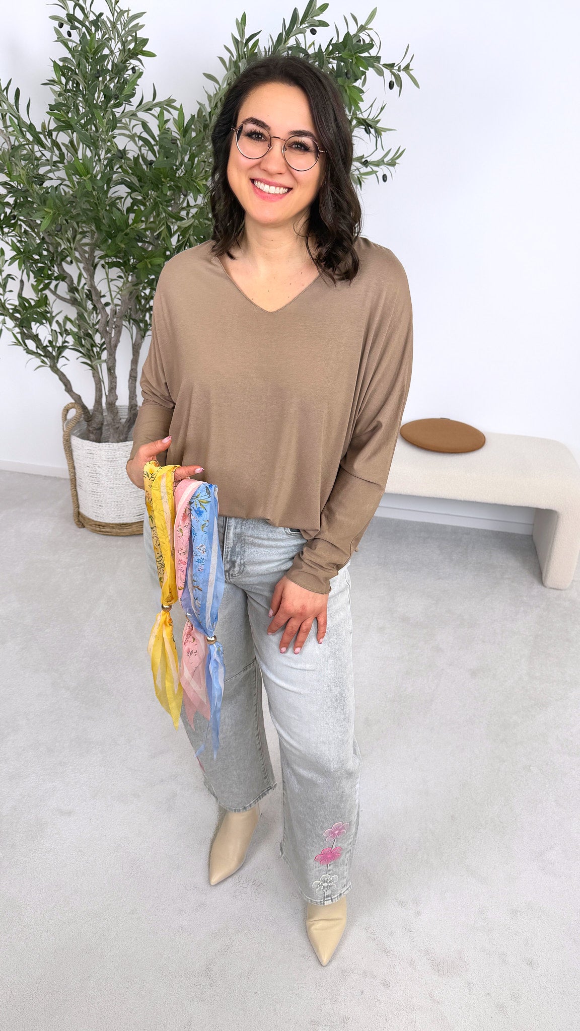 Langarmshirt Easy Wear *Taupe*